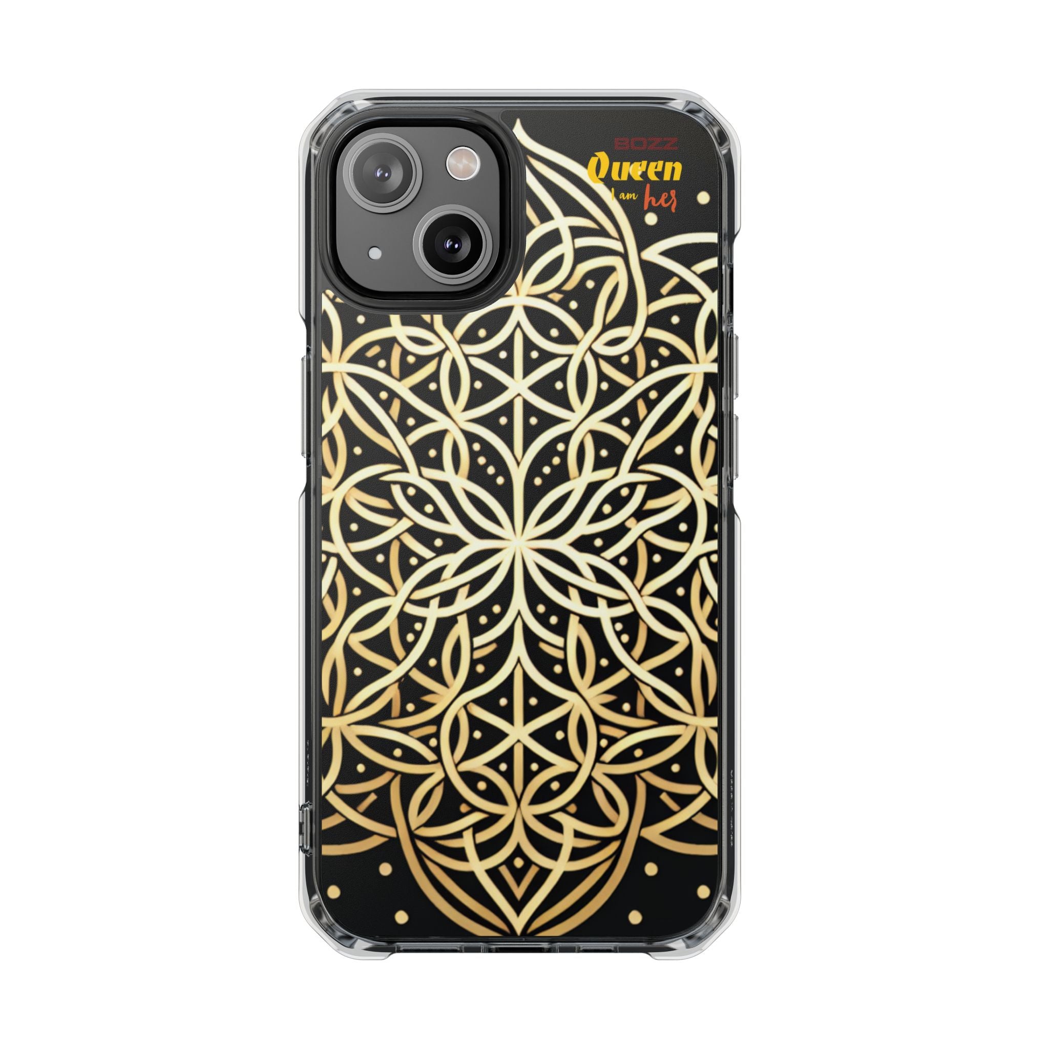 Elegant Floral Magnetic Phone Case, Clear Protective Cover, Unique Gift, Spring Accessories, Phone Protection, Trendy Case