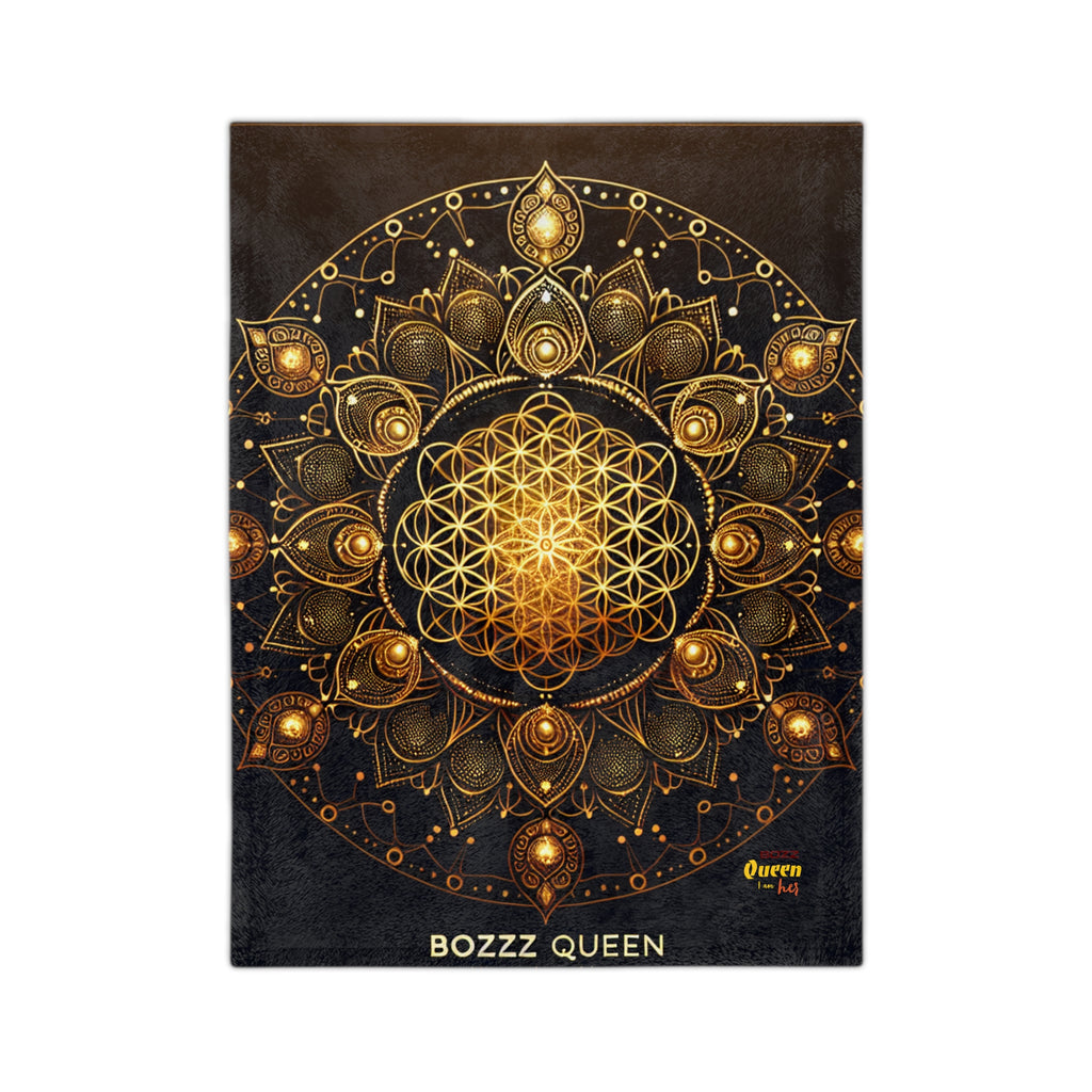 Mandala Velvet Blanket - Cozy Gift for Bohemian Decor, Home Accents, Meditation, Yoga, Queen Gifts