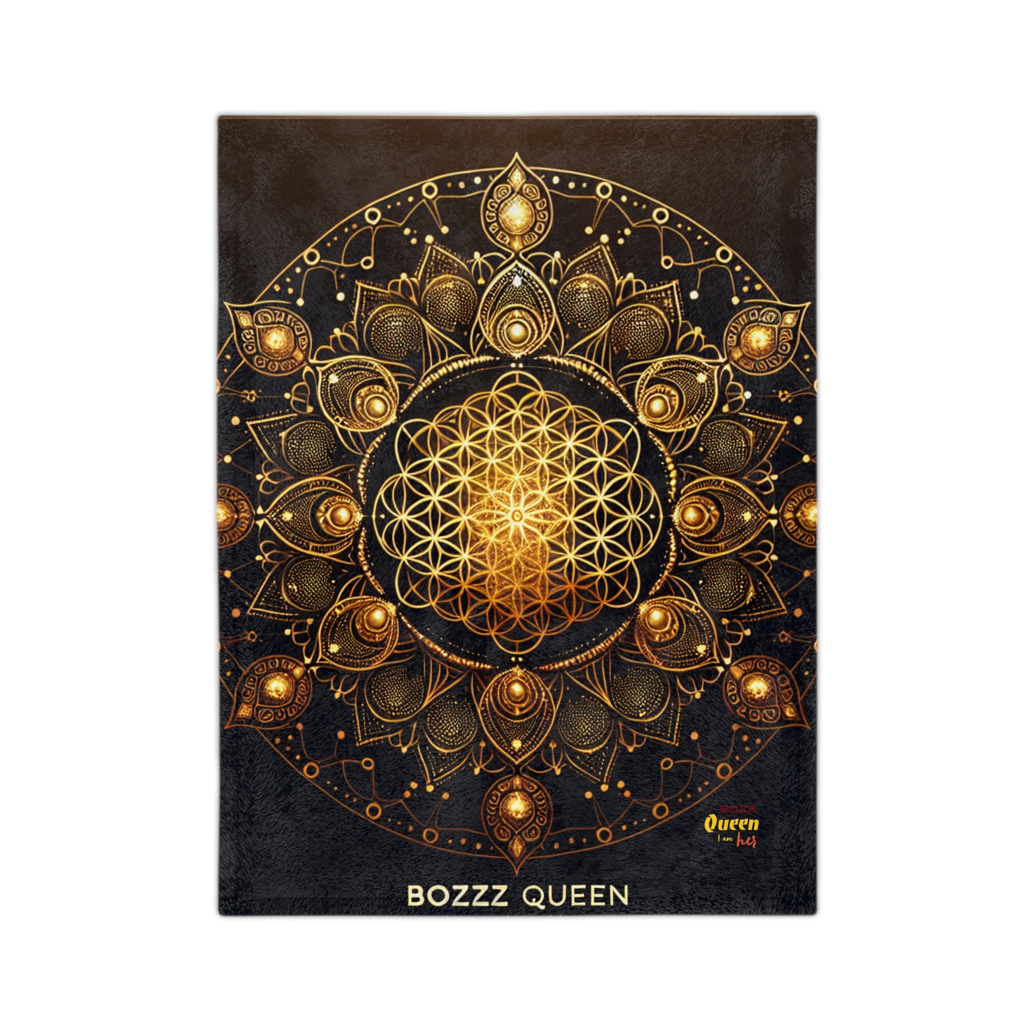 Mandala Velvet Blanket - Cozy Gift for Bohemian Decor, Home Accents, Meditation, Yoga, Queen Gifts