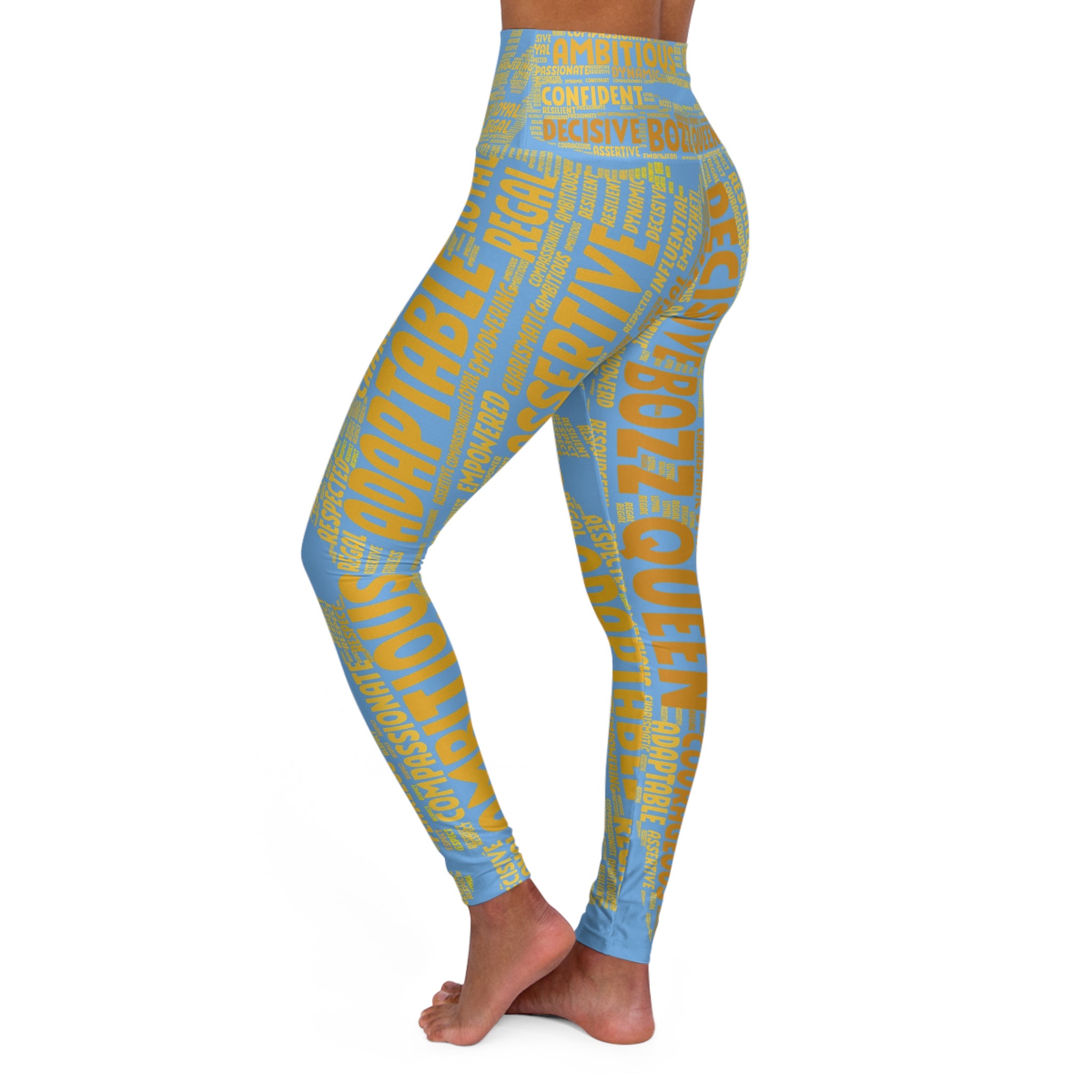 Empowering High Waisted Yoga Leggings - Motivational Activewear