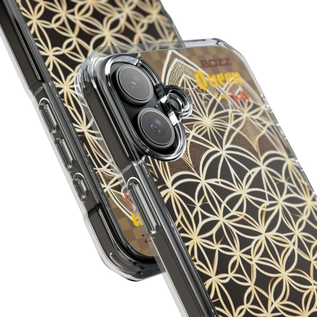 Stylish Magnetic Phone Case with Floral Design, Clear iPhone Case, Bohemian Phone Cover, Budding Flower Impact Case, Unique Tech Accessory