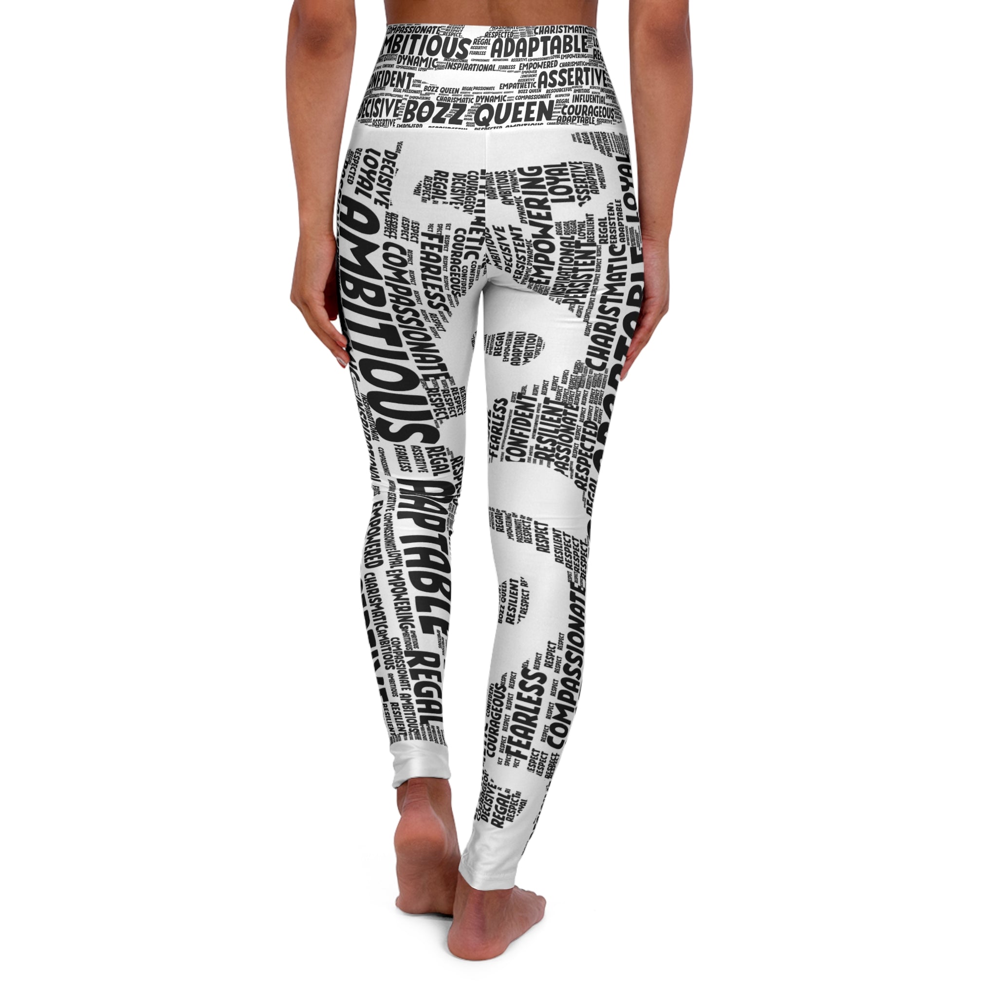 Empowerment High Waisted Yoga Leggings - Motivational Workout Pants & Confidence Activewear