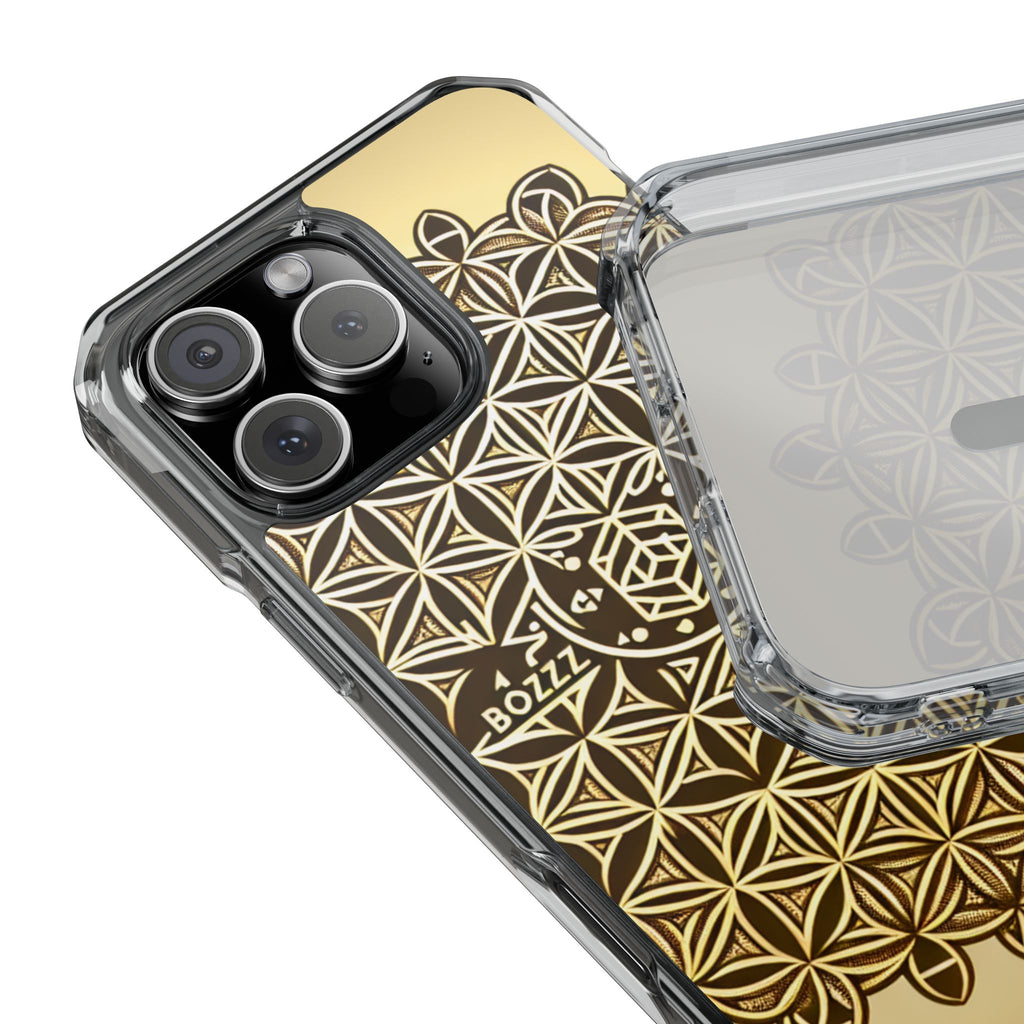 Magnetic Phone Case with Geometric Design, Aesthetic Impact Case for iPhone, Unique Phone Accessories, Gift for Her, Trendy Tech Gadget