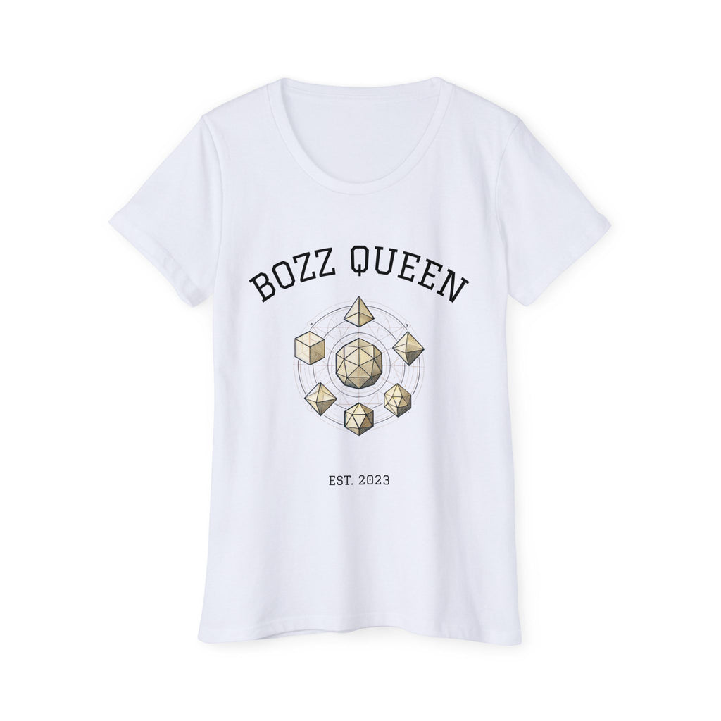 Bozz Queen Platonic Solids Sacred Geometry T-Shirt - Women's Organic Cotton Tee