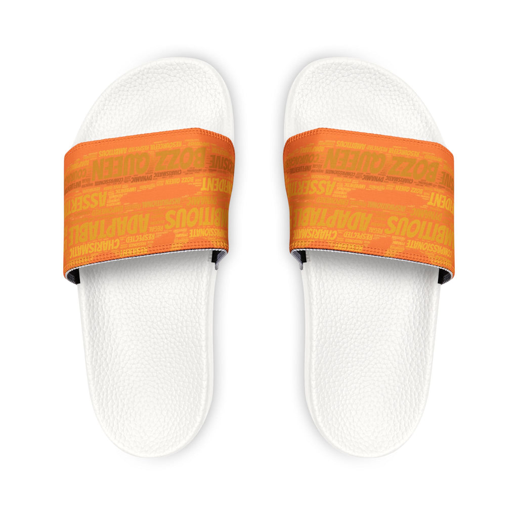 Bozz Queen Light Orange & Gold Women's Sandals - Removable Strap Beach Slides