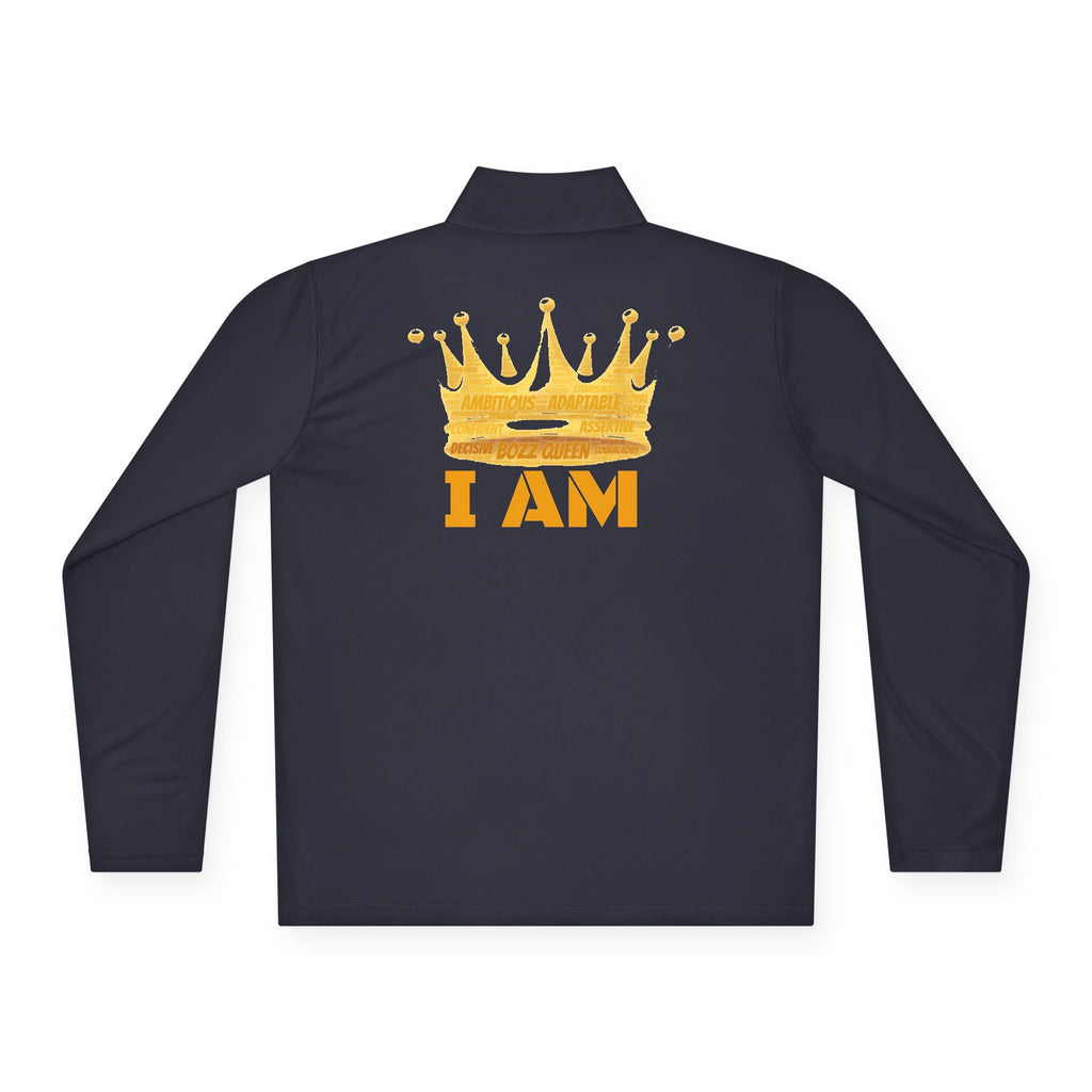 Bozz Queen I Am Bold Queen Quarter-Zip Pullover - Inspirational Athletic Wear