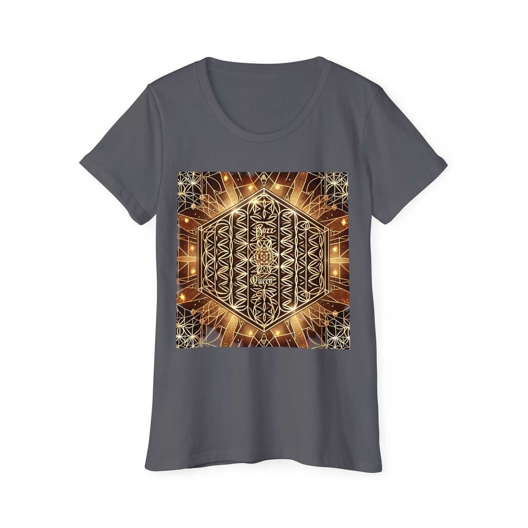 Bozz Queen Sacred Geometry Goddess T-Shirt - Women's Organic Cotton Tee