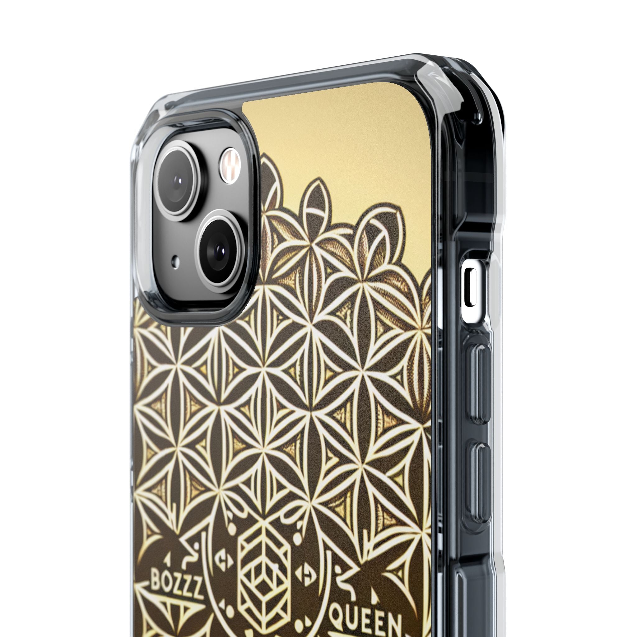 Magnetic Phone Case with Geometric Design, Aesthetic Impact Case for iPhone, Unique Phone Accessories, Gift for Her, Trendy Tech Gadget