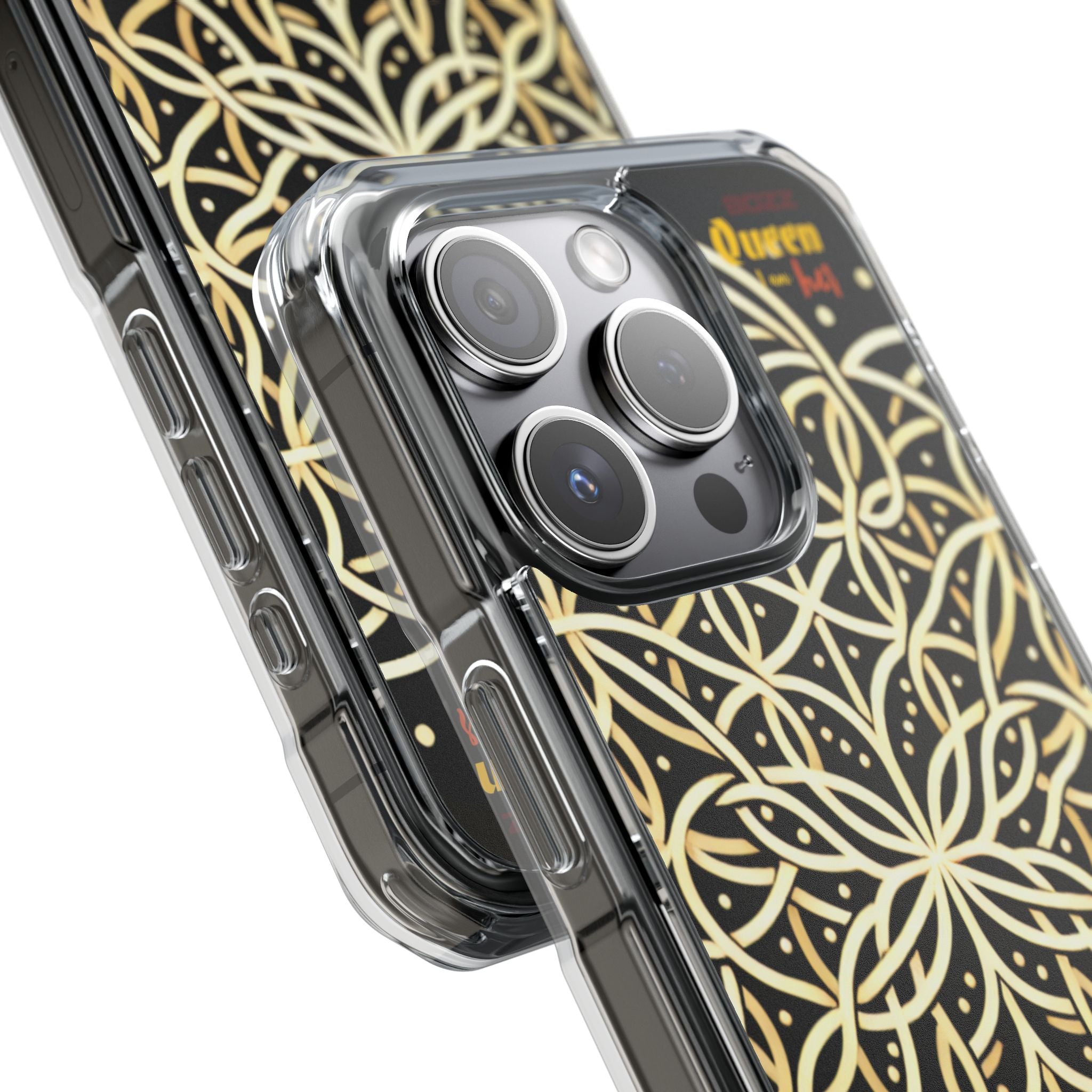 Elegant Floral Magnetic Phone Case, Clear Protective Cover, Unique Gift, Spring Accessories, Phone Protection, Trendy Case