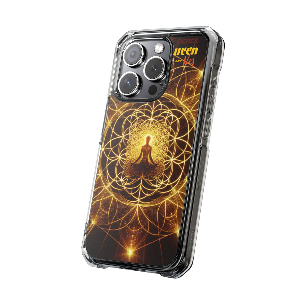 Spiritual Magnetic Phone Case - Boho Chic, Crystal Energy, Mindfulness Gift, Yoga Accessory, Meditation Decor