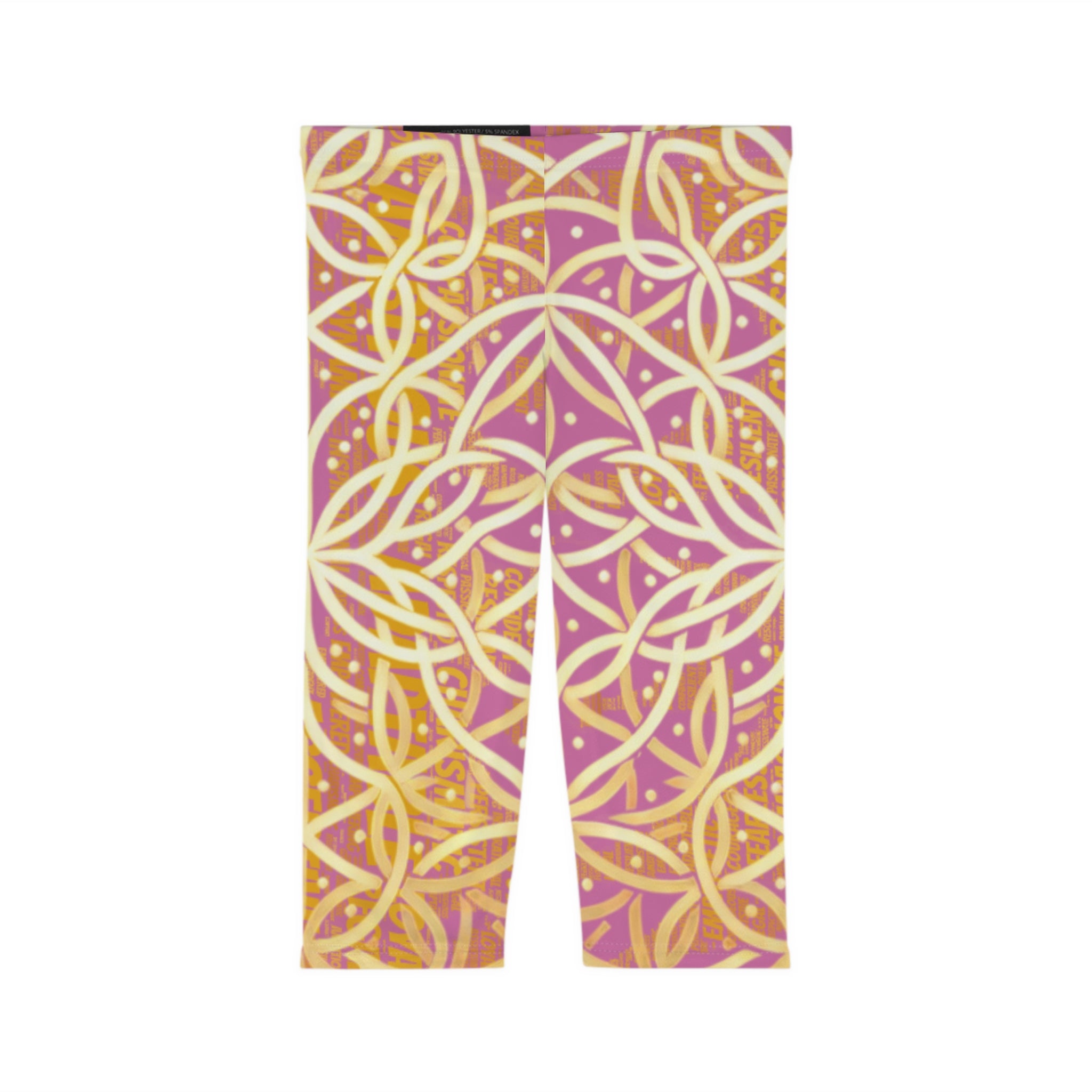Light Pink Chic Women's Capri Leggings - Stylish Yoga Pants & Activewear
