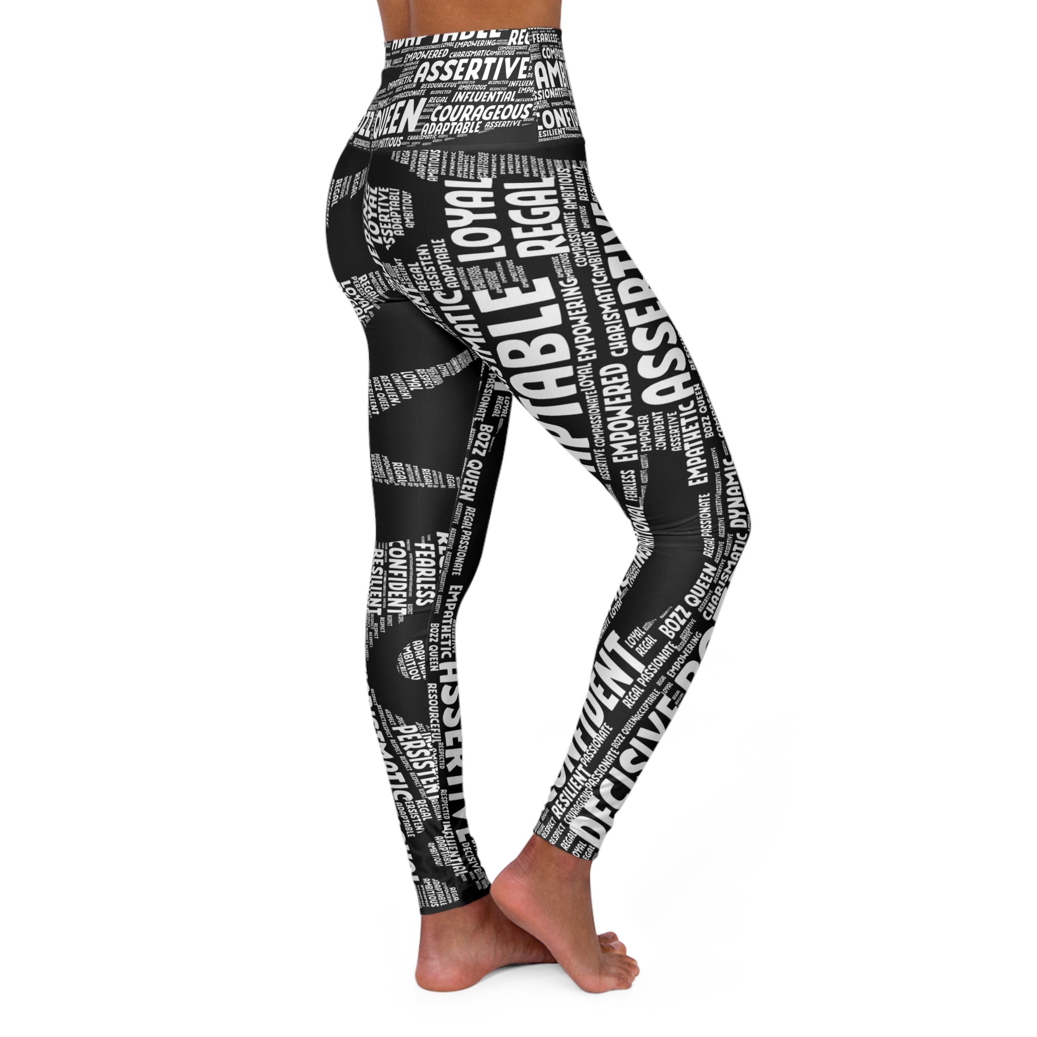 Empowering High Waisted Yoga Leggings - Motivational Activewear for Self-Love & Fitness