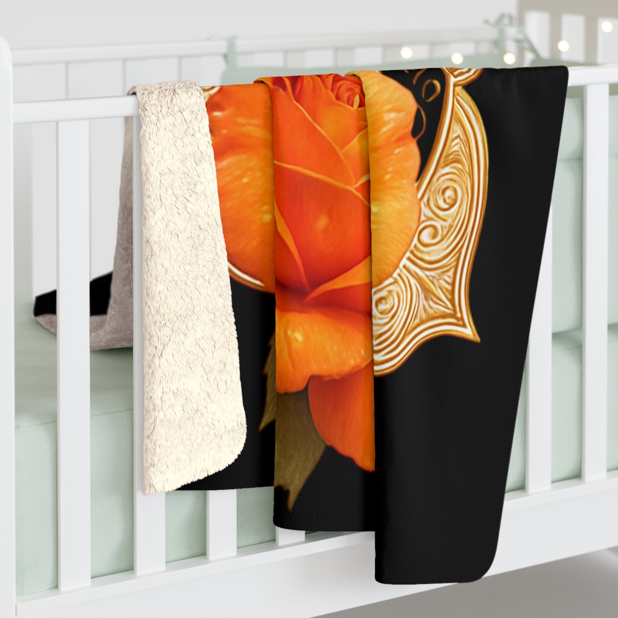 Sacral Chakra Lotus Sherpa Blanket - Meditation Decor & Spiritual Gift