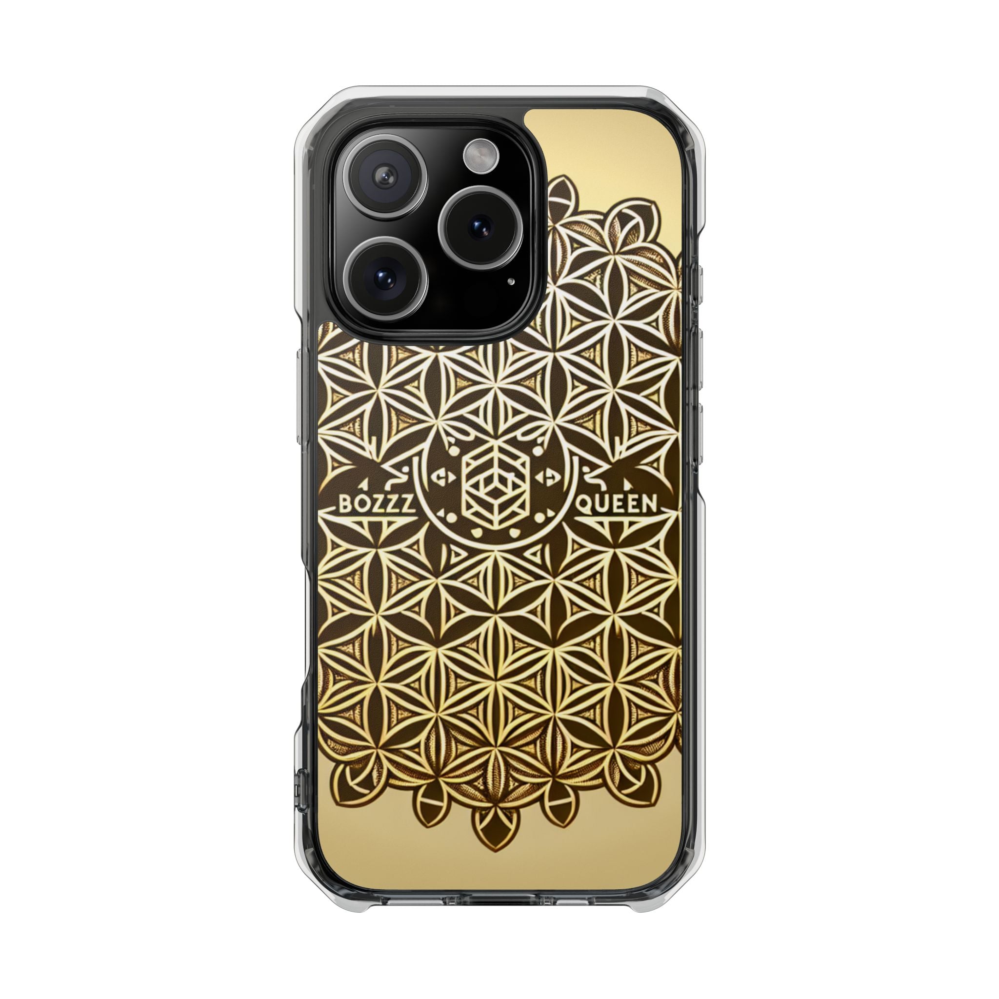 Magnetic Phone Case with Geometric Design, Aesthetic Impact Case for iPhone, Unique Phone Accessories, Gift for Her, Trendy Tech Gadget