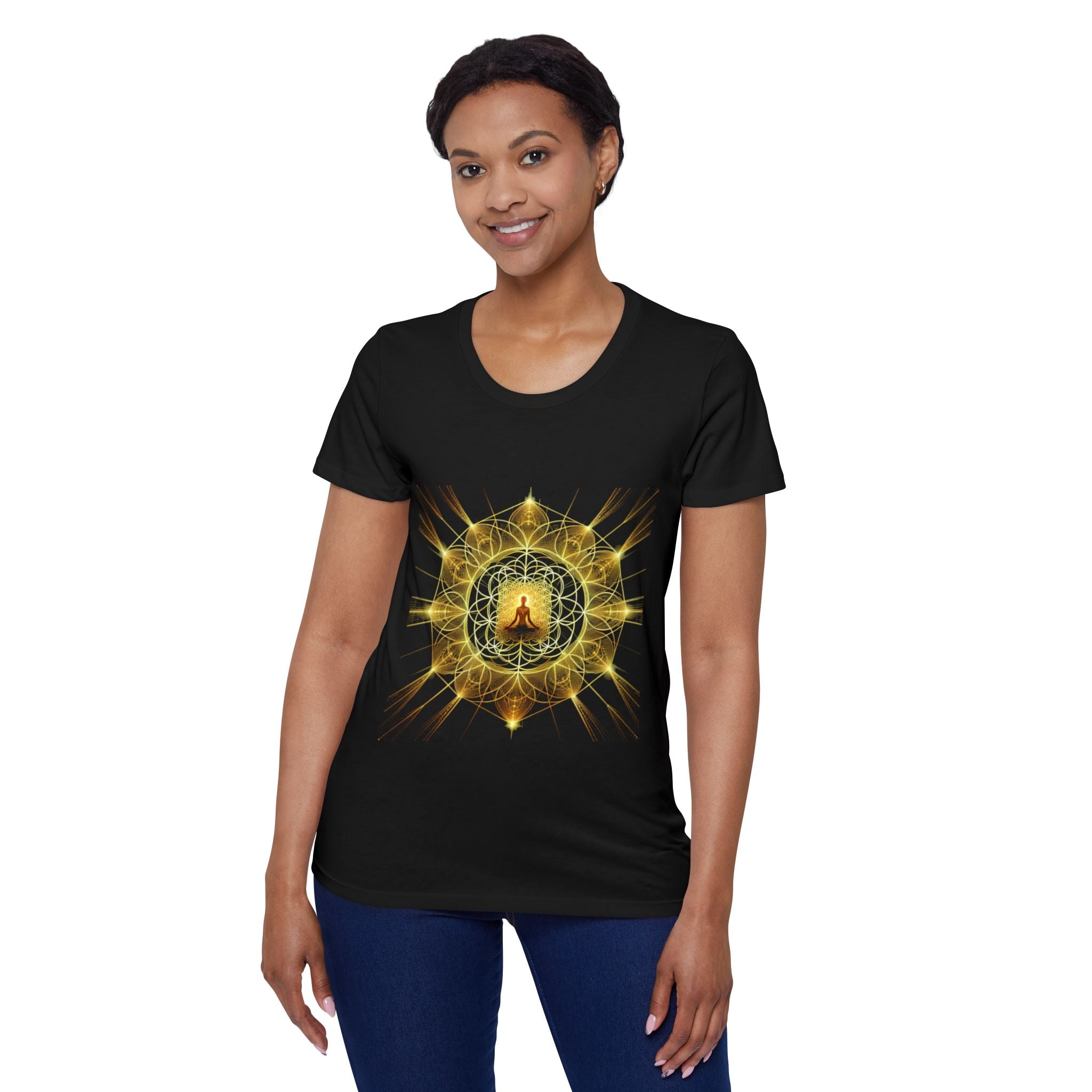Bozz Queen Namaste Sacred Geometry Goddess T-Shirt - Women's Organic Tee