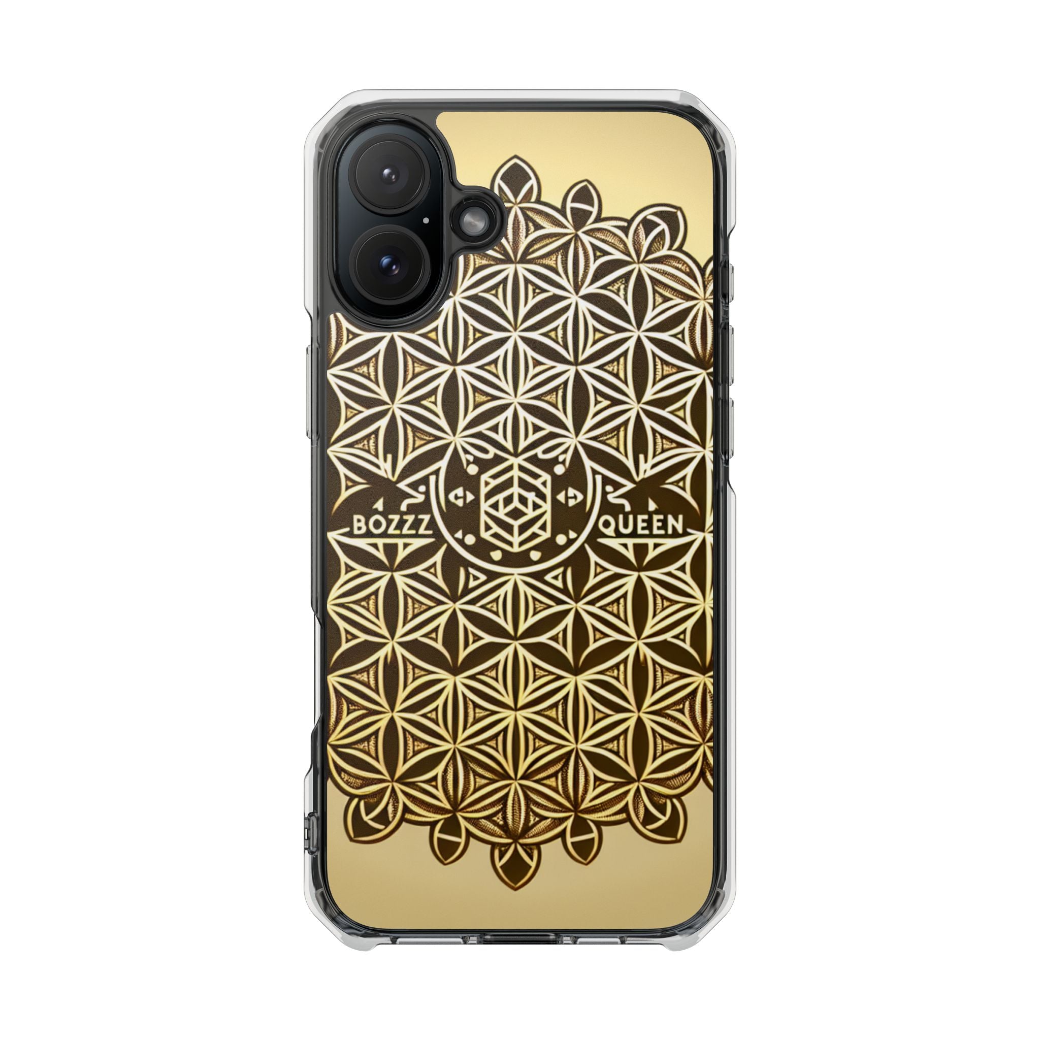 Magnetic Phone Case with Geometric Design, Aesthetic Impact Case for iPhone, Unique Phone Accessories, Gift for Her, Trendy Tech Gadget