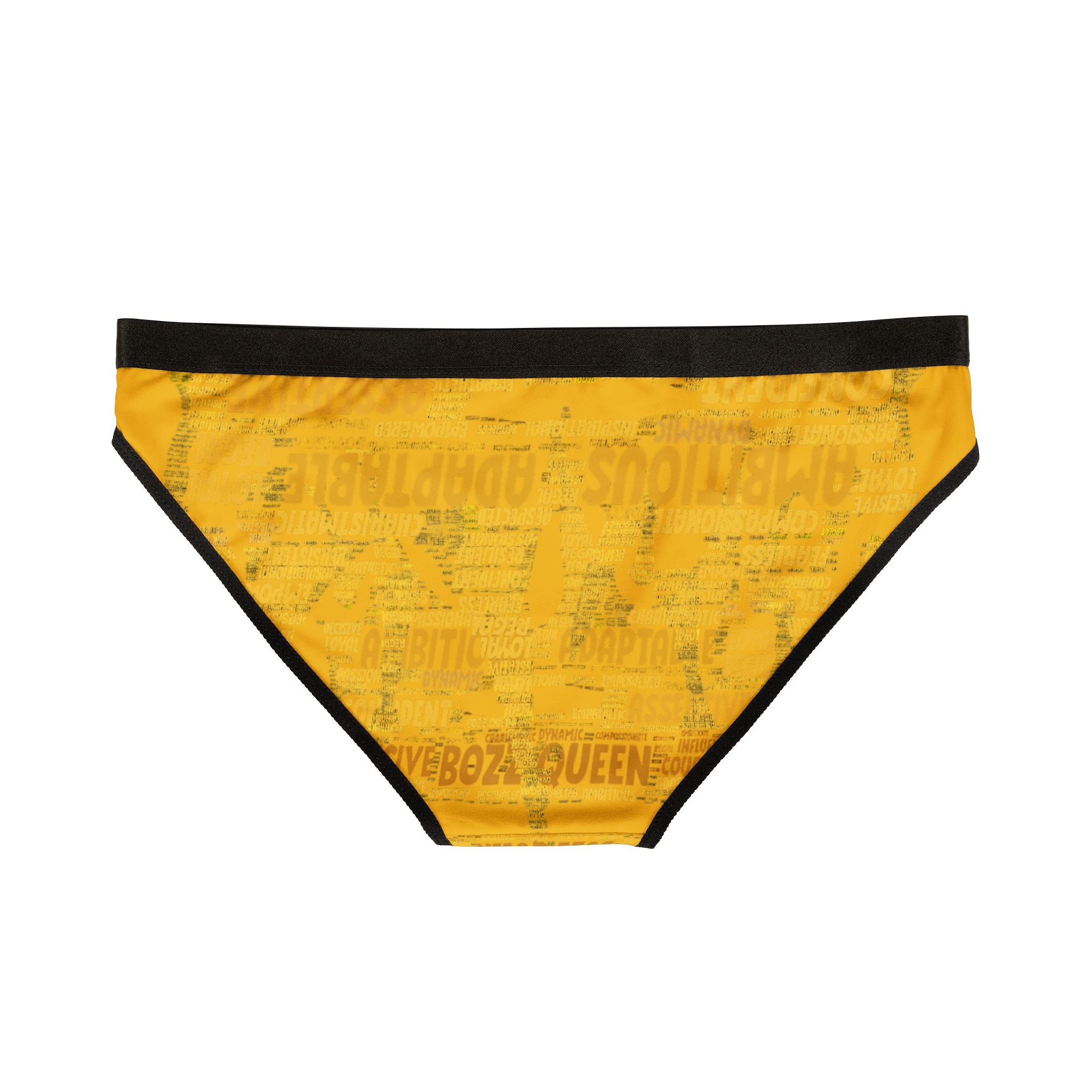 Women's Yellow Motivational Underwear - Bold Statement Lingerie
