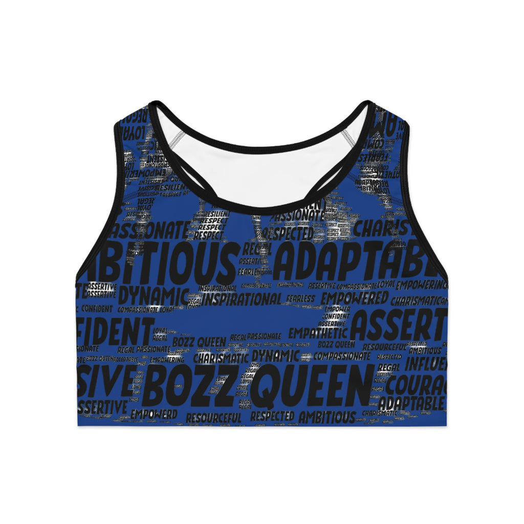 Empowering Sports Bra - Bozz Queen Origin Collection | Dark Blue & Black