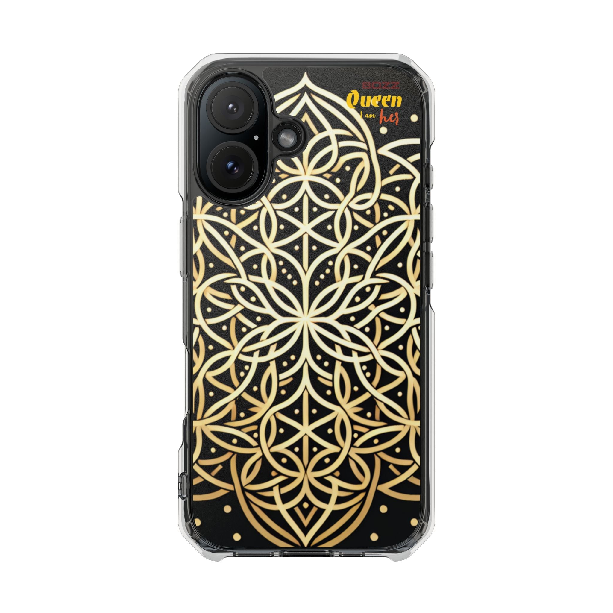 Elegant Floral Magnetic Phone Case, Clear Protective Cover, Unique Gift, Spring Accessories, Phone Protection, Trendy Case