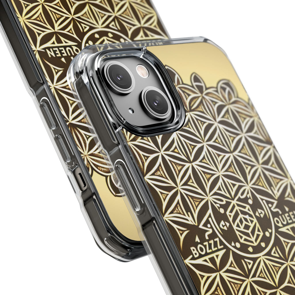 Magnetic Phone Case with Geometric Design, Aesthetic Impact Case for iPhone, Unique Phone Accessories, Gift for Her, Trendy Tech Gadget