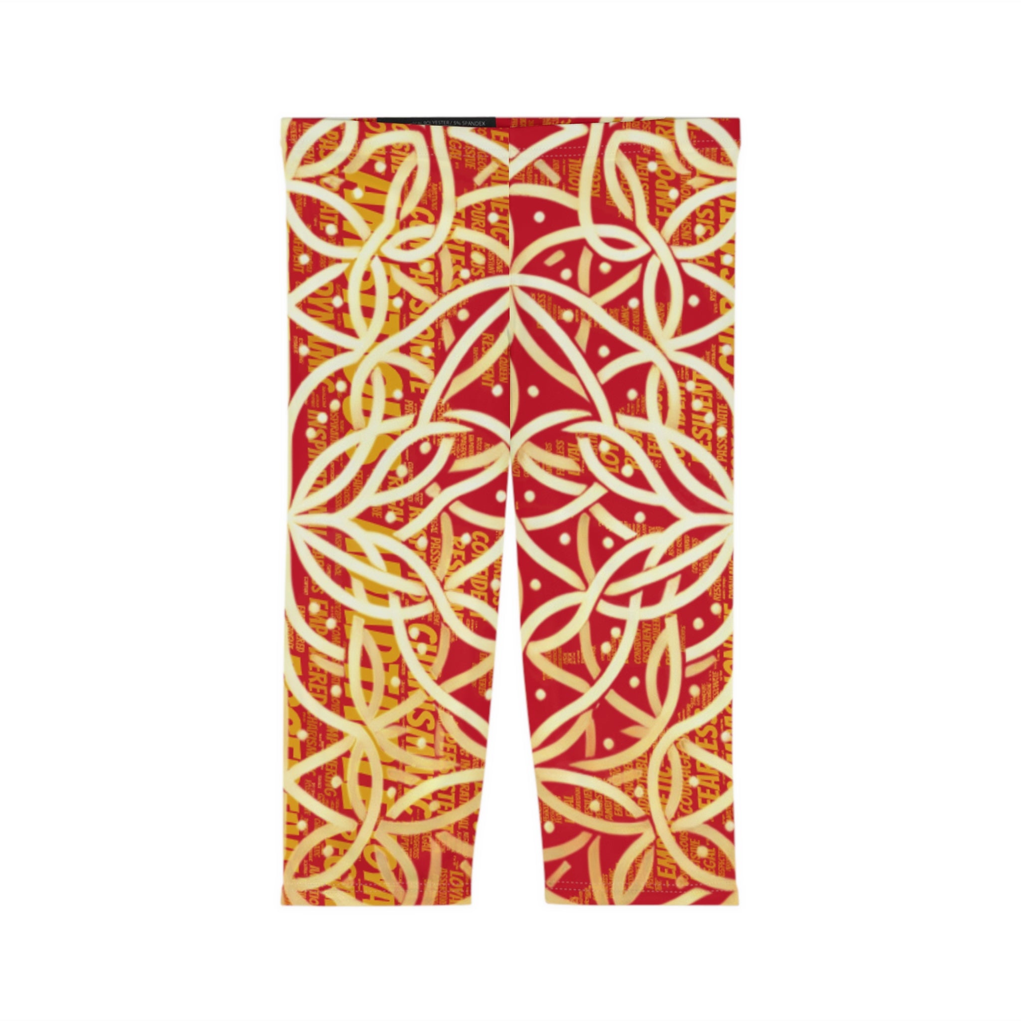 Dark Red Chic Women's Capri Leggings - Premium Yoga Pants for Active Lifestyle
