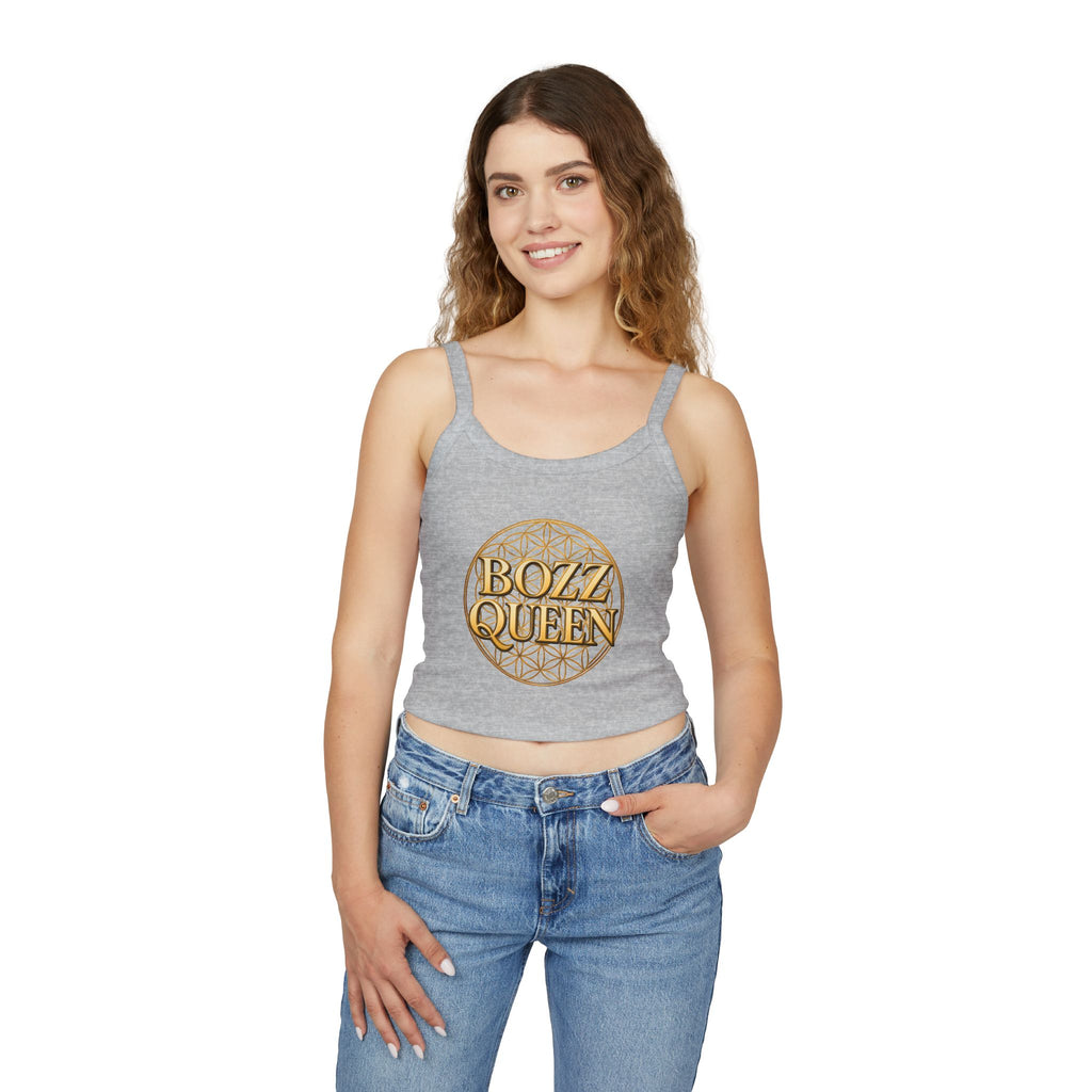 Women's Flower of Life Tank Top - Sacred Geometry Spaghetti Strap