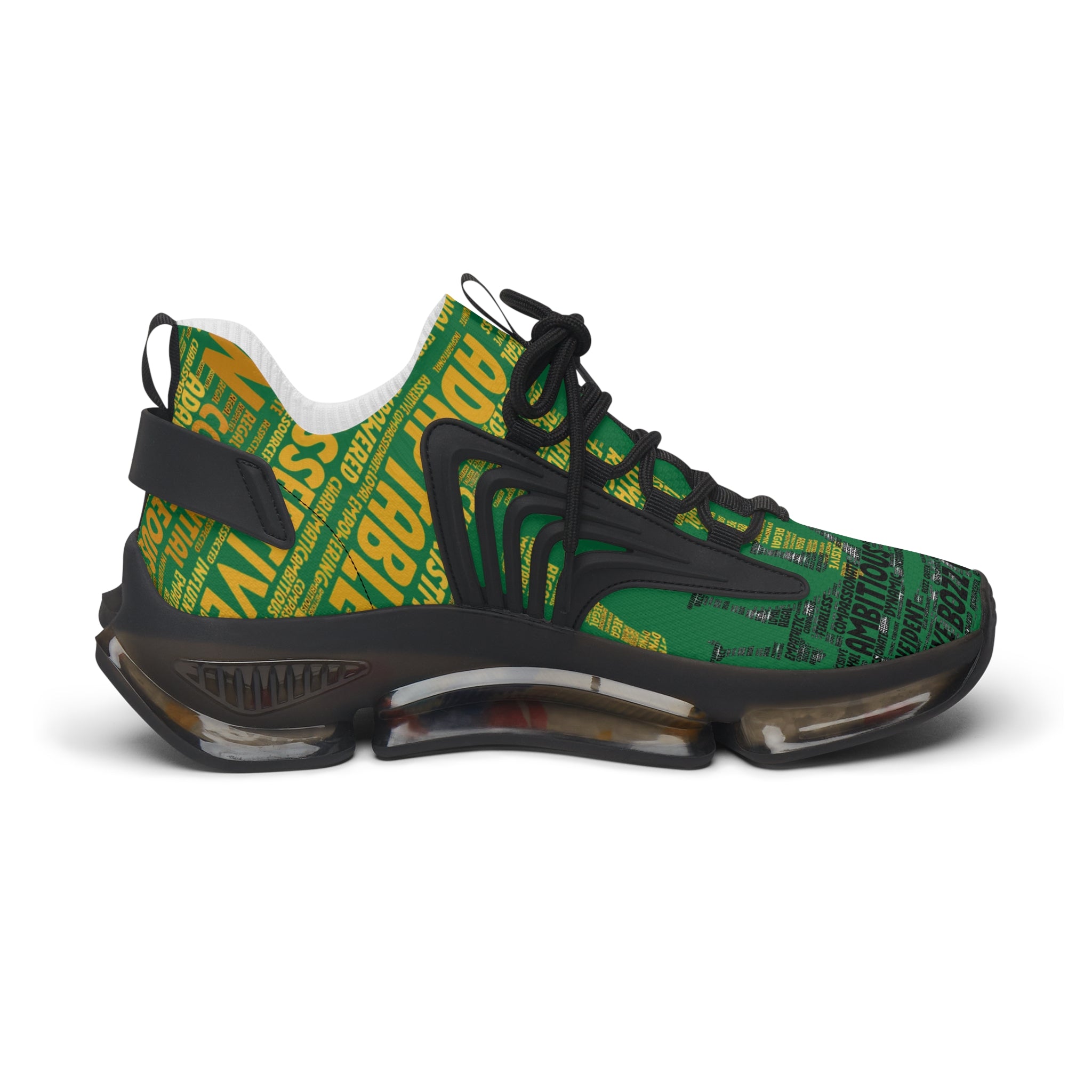 I AM Series Dark Green Women's Mesh Sneakers - Lightweight Athletic Shoes