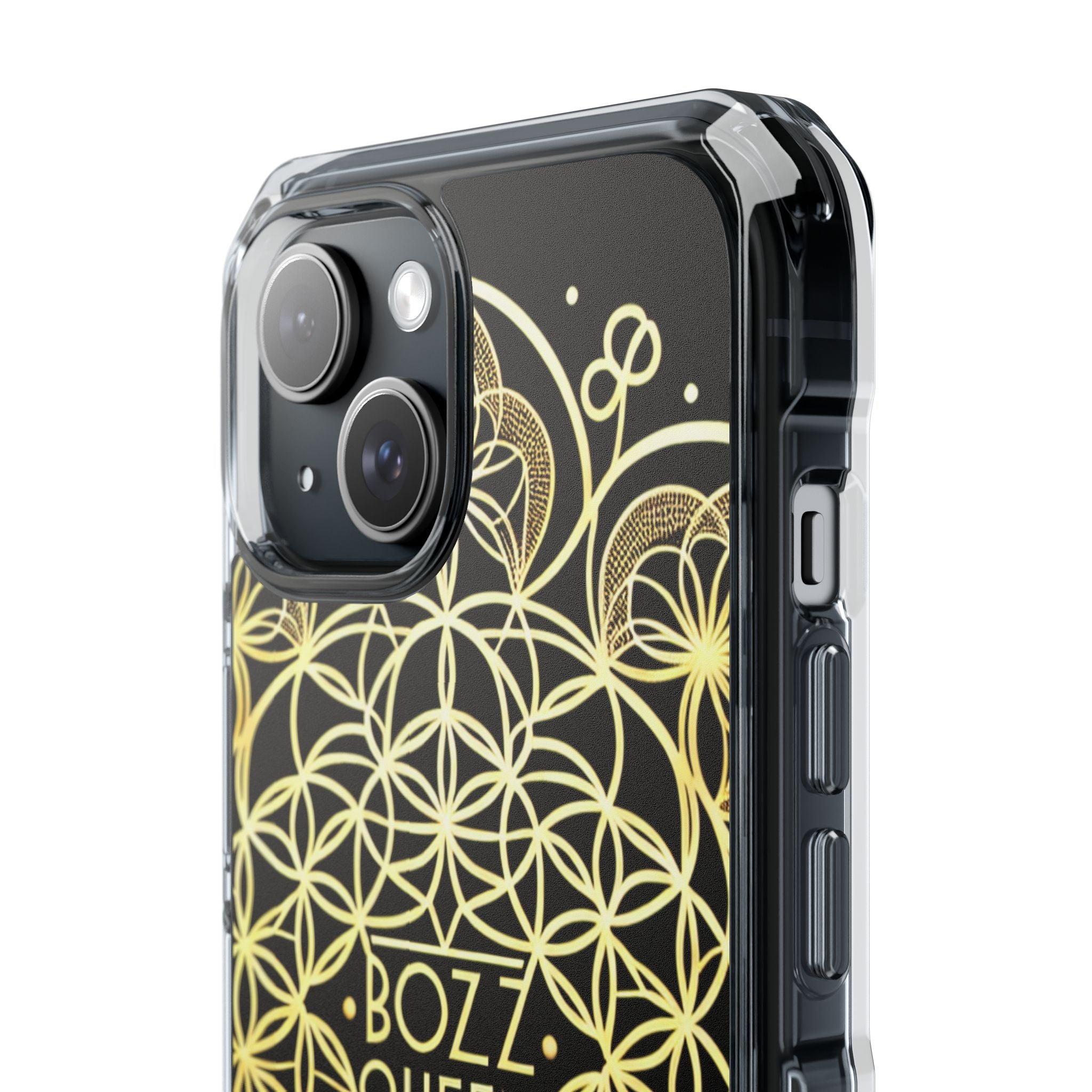 Magnetic Phone Case with Mandala Design, Boz Queen Protective Cover, Gift for Her, Bohemian Aesthetic, Unique Phone Accessory