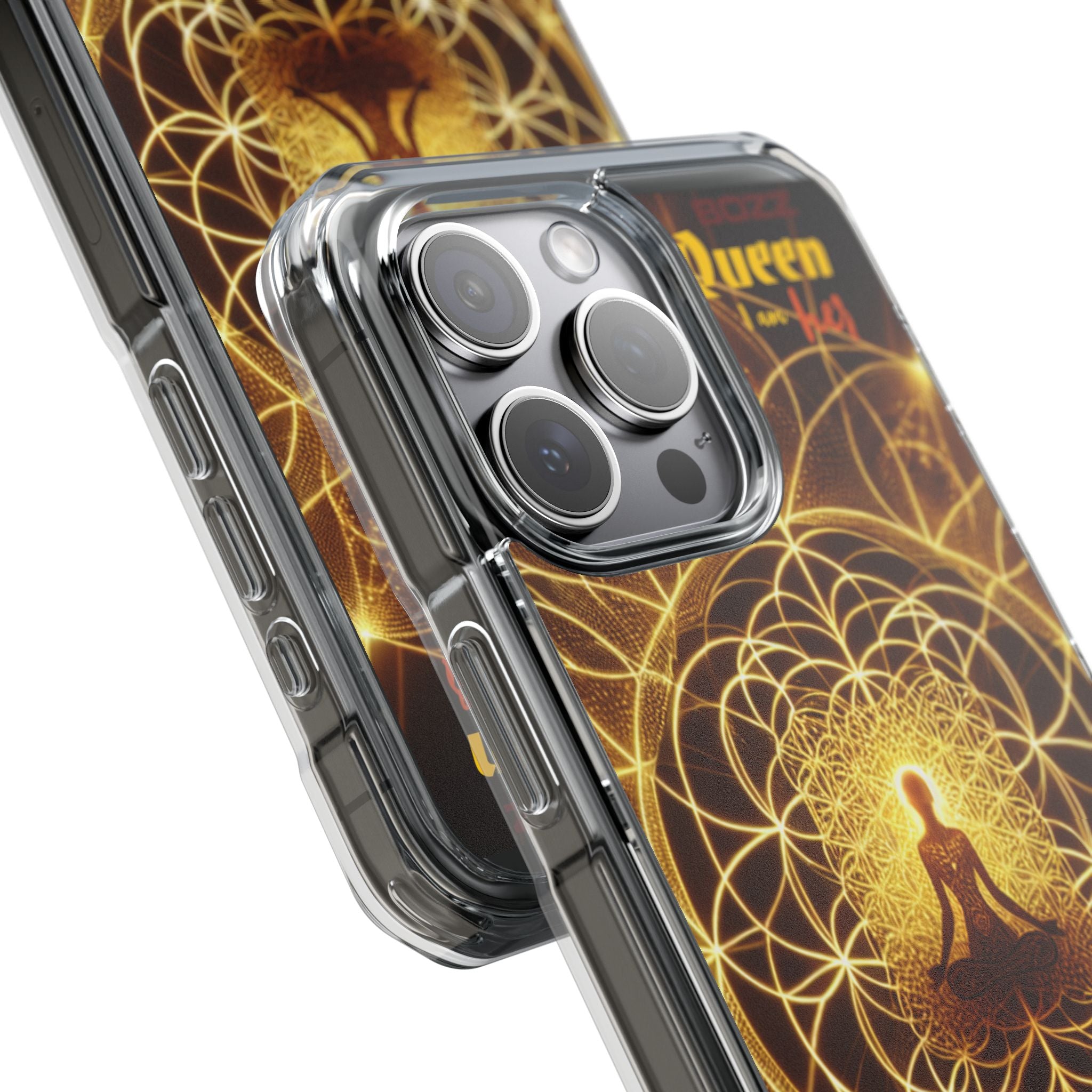 Spiritual Magnetic Phone Case - Boho Chic, Crystal Energy, Mindfulness Gift, Yoga Accessory, Meditation Decor