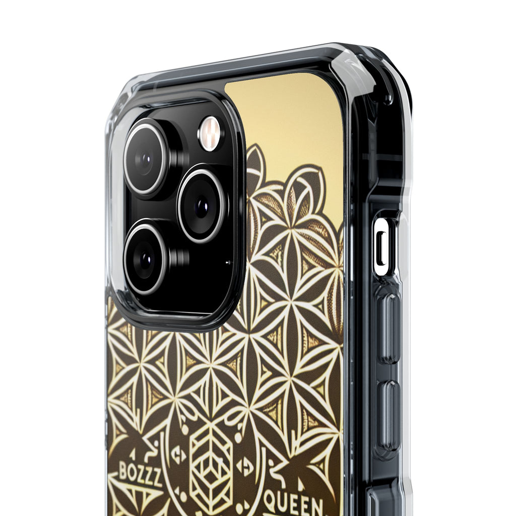 Magnetic Phone Case with Geometric Design, Aesthetic Impact Case for iPhone, Unique Phone Accessories, Gift for Her, Trendy Tech Gadget