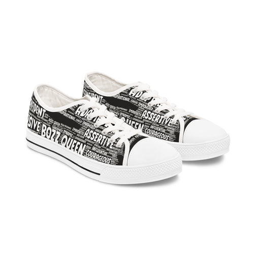 Assertive Women's Sneakers - Black & White Empowering Footwear for Confident Women