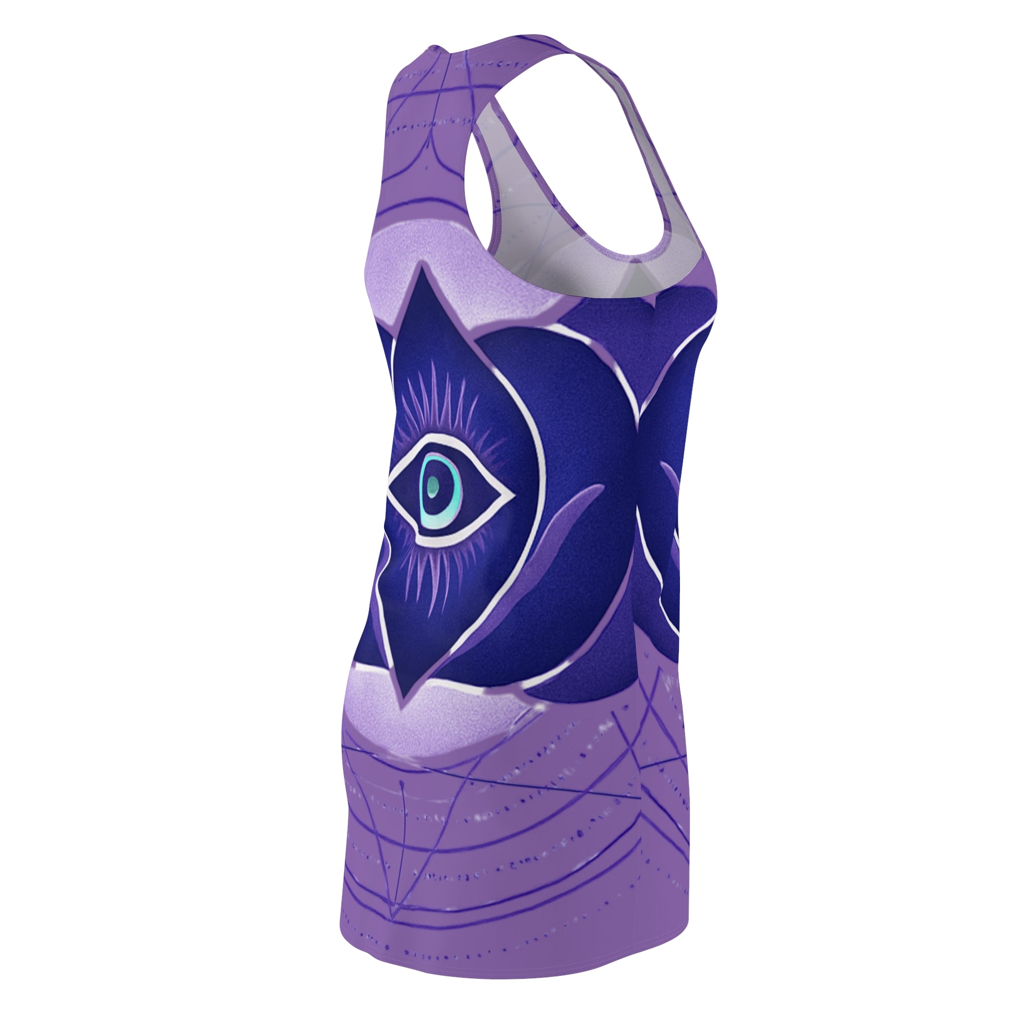 Purple Chakra Flow Racerback Dress - Third Eye Energy (Ajna) Wellness Wear
