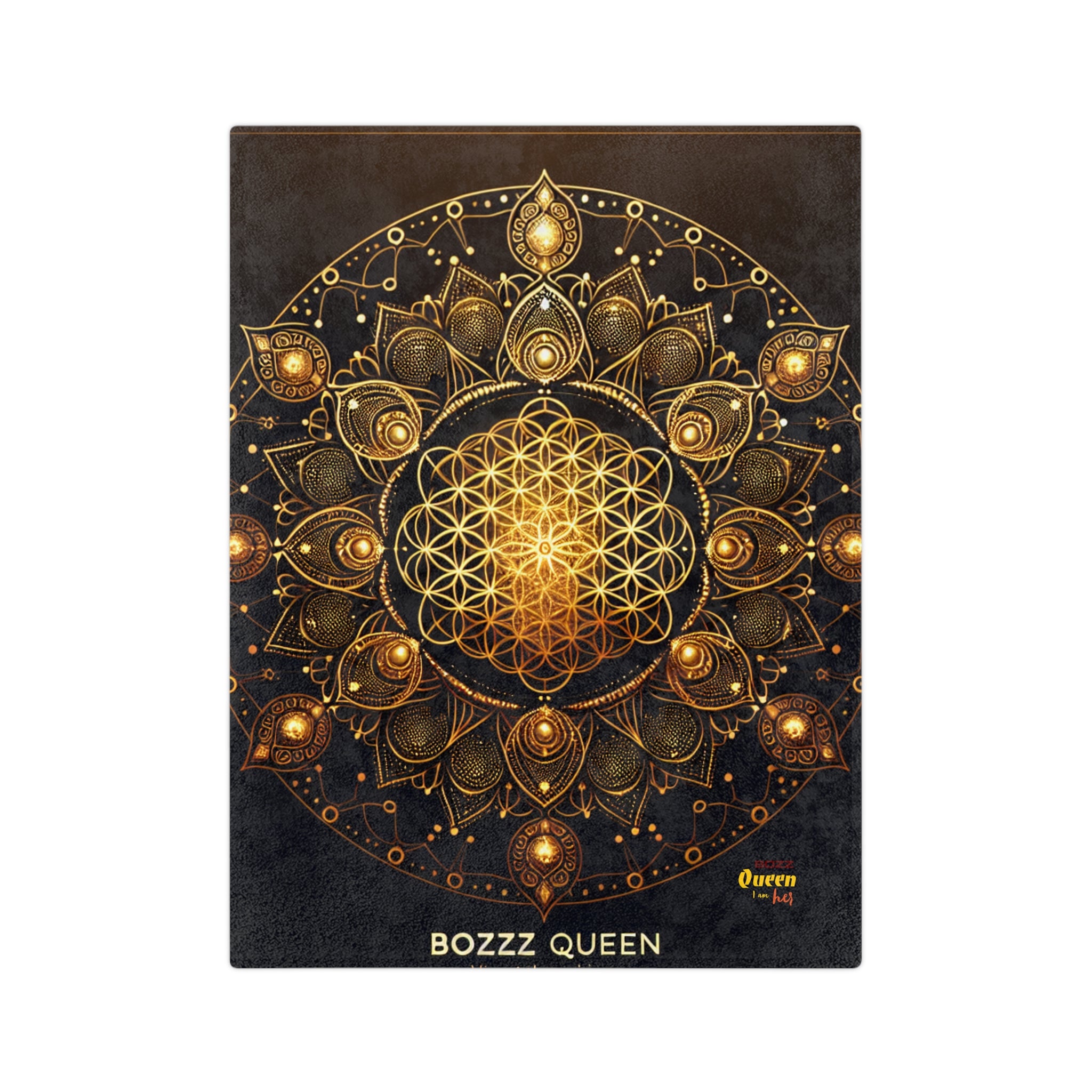 Mandala Velvet Blanket - Cozy Gift for Bohemian Decor, Home Accents, Meditation, Yoga, Queen Gifts