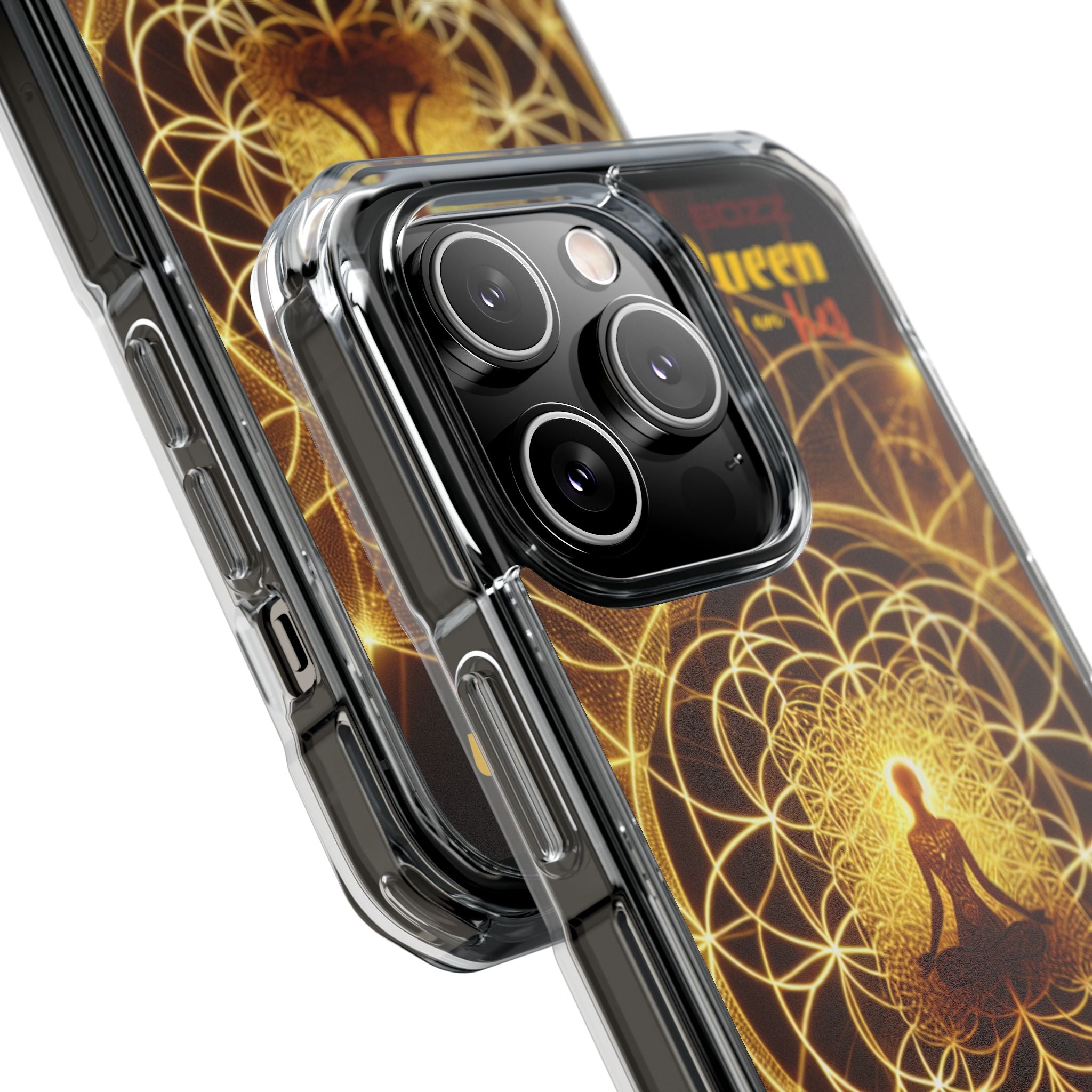 Spiritual Magnetic Phone Case - Boho Chic, Crystal Energy, Mindfulness Gift, Yoga Accessory, Meditation Decor