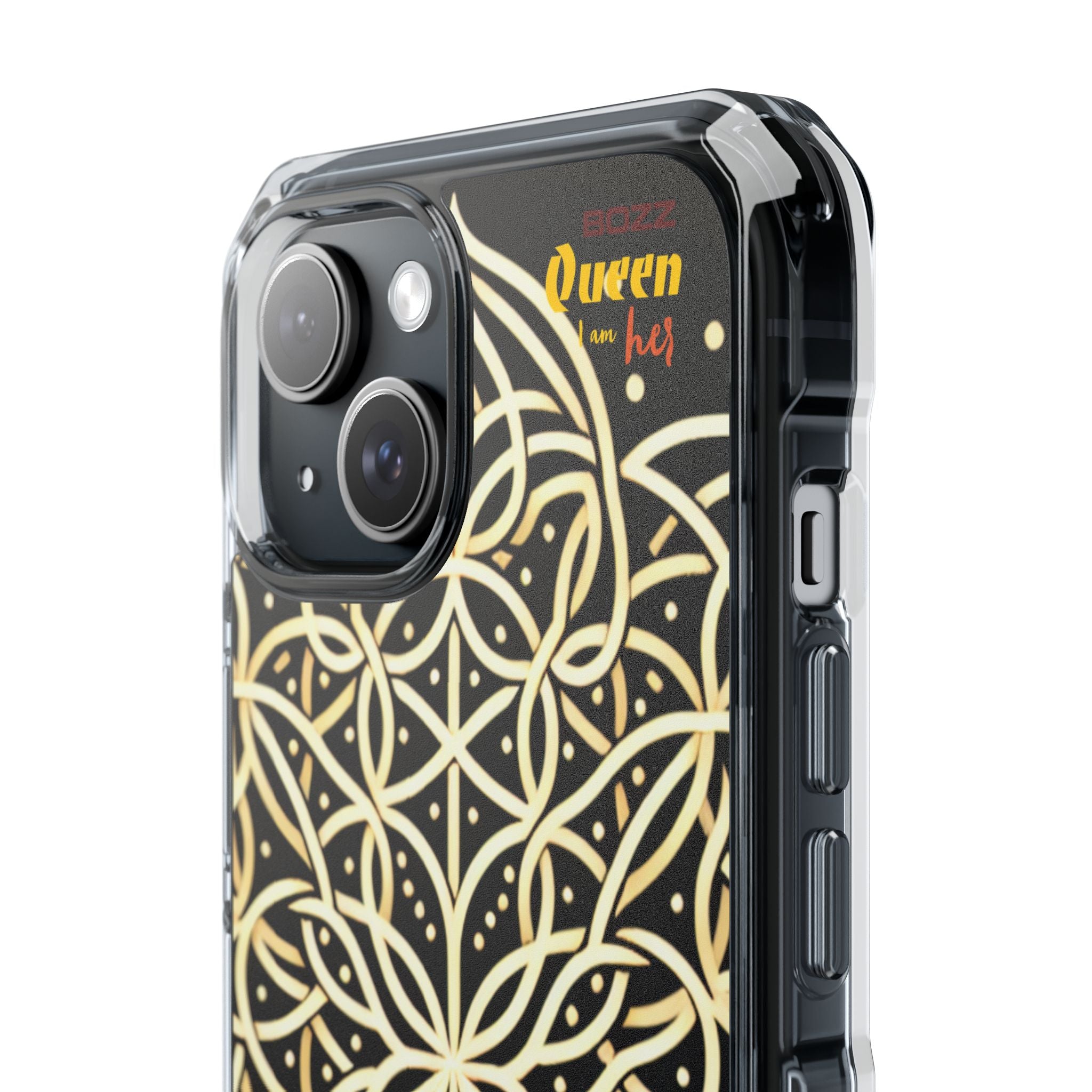 Elegant Floral Magnetic Phone Case, Clear Protective Cover, Unique Gift, Spring Accessories, Phone Protection, Trendy Case