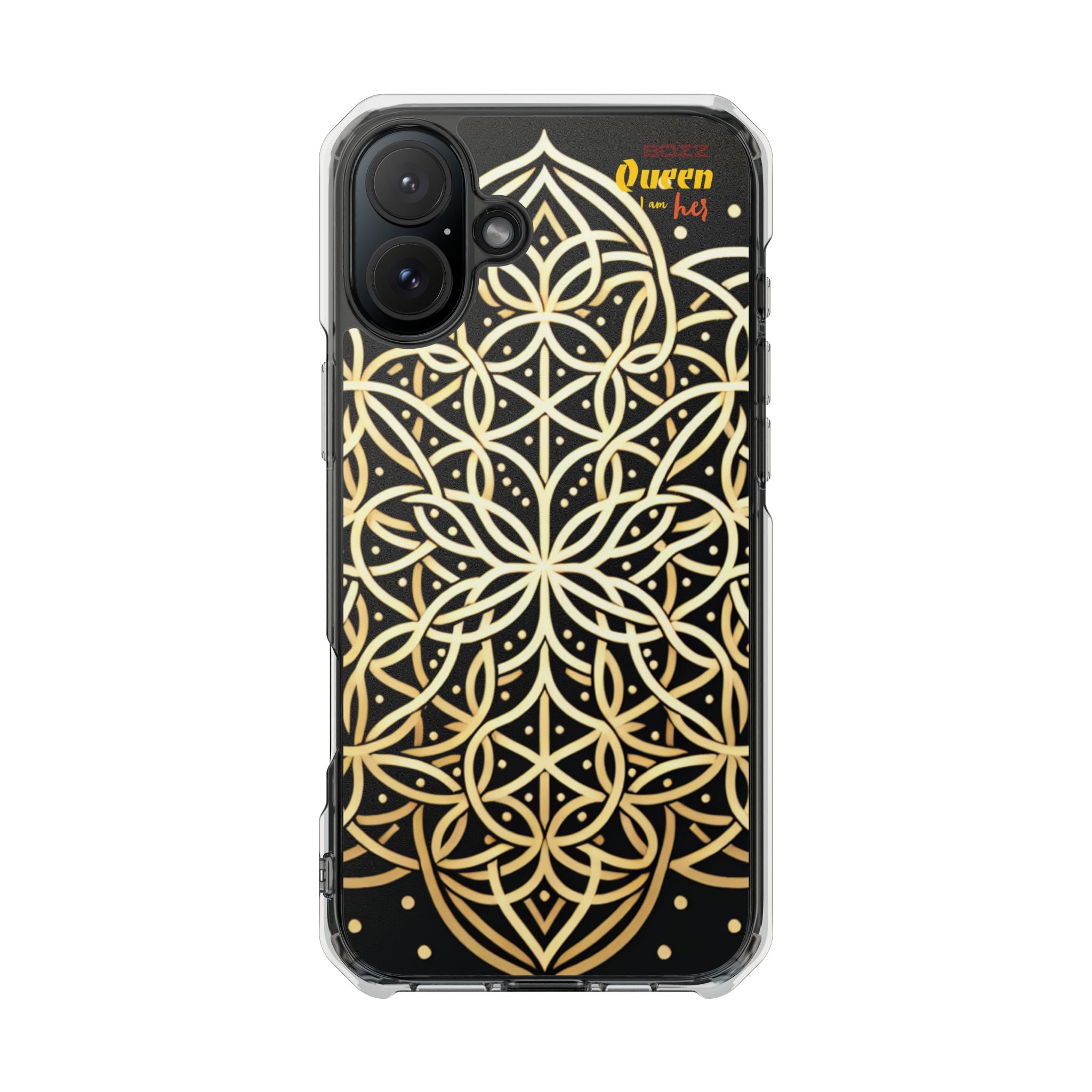 Elegant Floral Magnetic Phone Case, Clear Protective Cover, Unique Gift, Spring Accessories, Phone Protection, Trendy Case