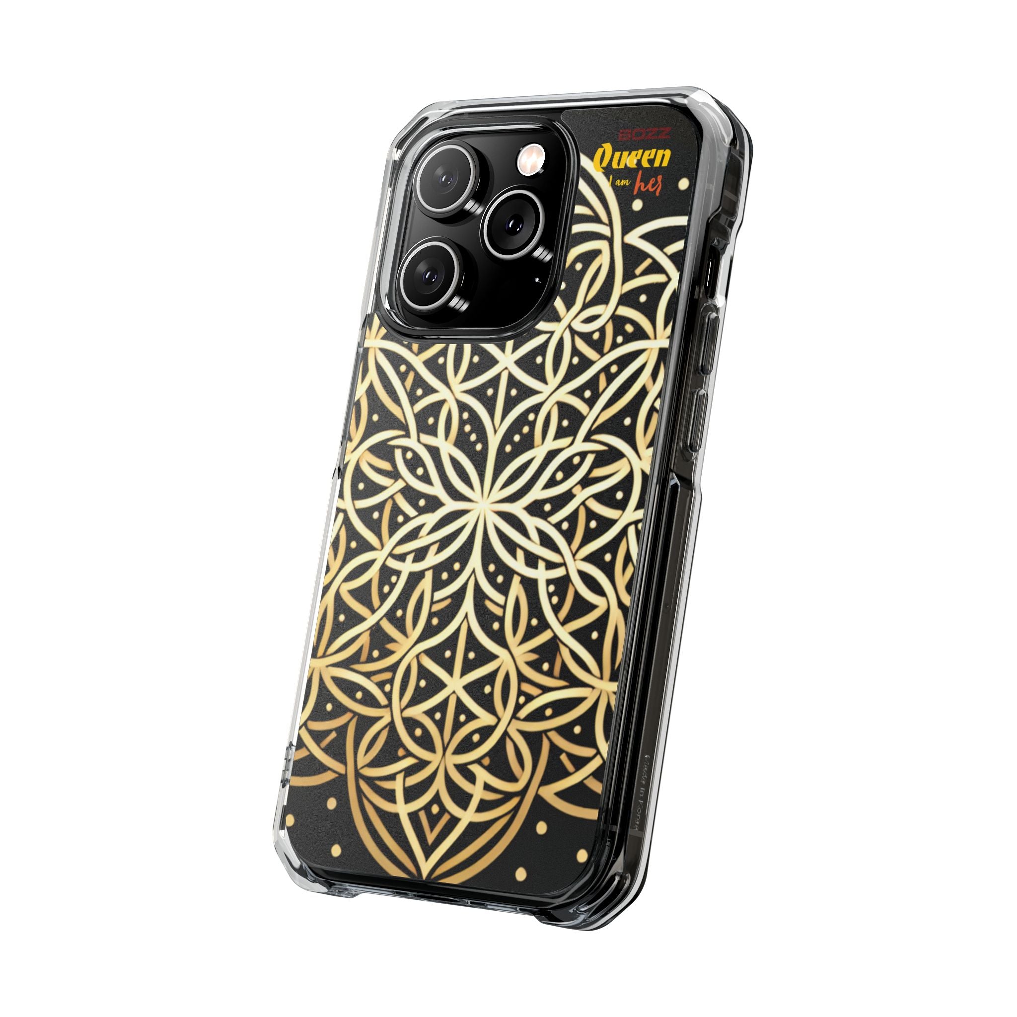 Elegant Floral Magnetic Phone Case, Clear Protective Cover, Unique Gift, Spring Accessories, Phone Protection, Trendy Case