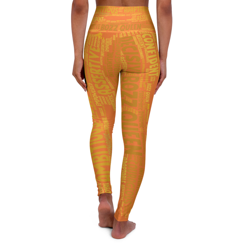 Empowering High Waisted Yoga Leggings - Motivational Activewear