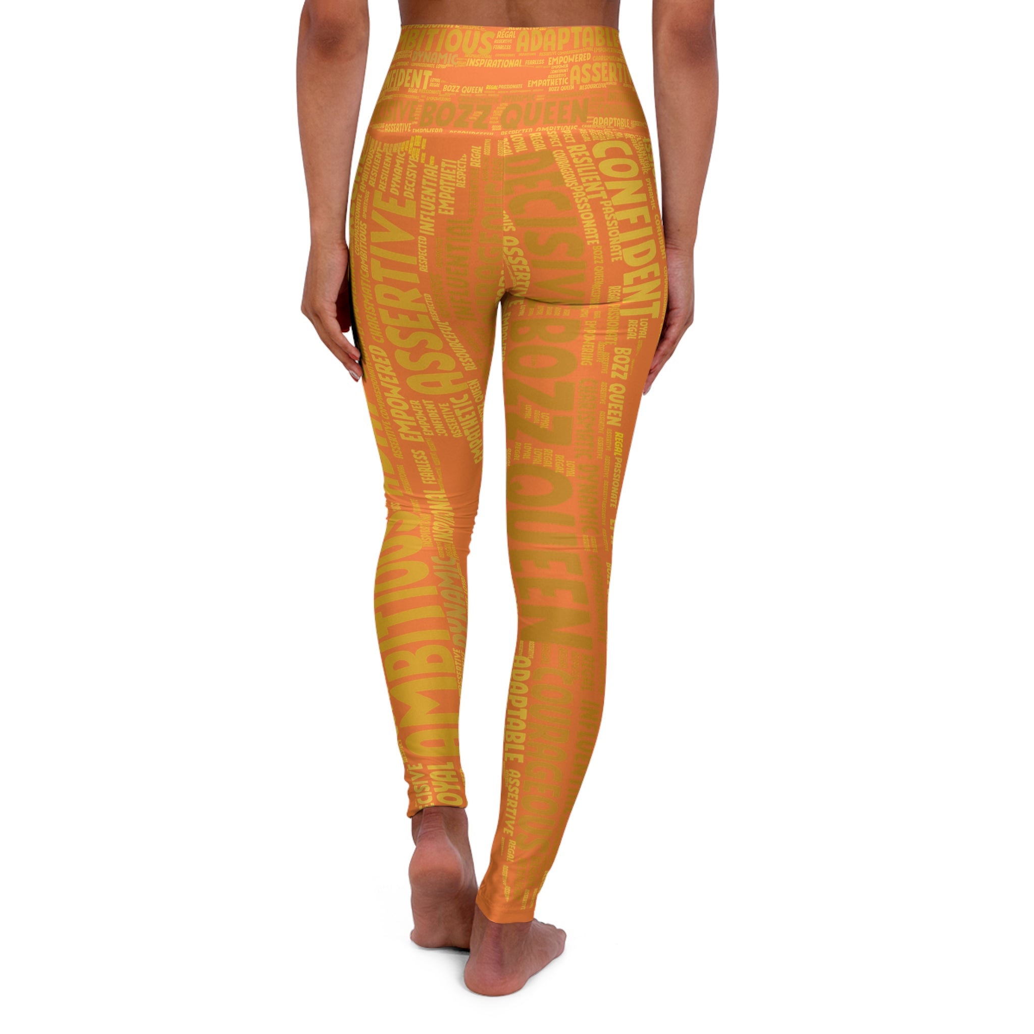 Empowering High Waisted Yoga Leggings - Motivational Activewear