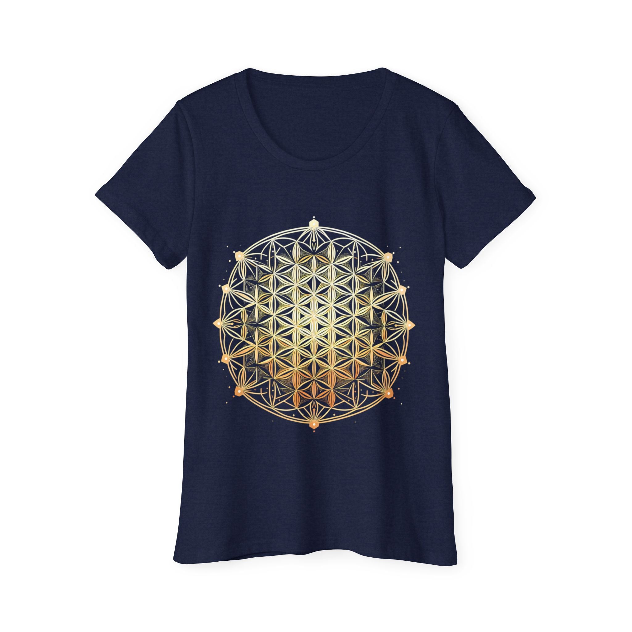 Bozz Queen Flower of Life Sacred Geometry Goddess T-Shirt - Women's Organic Tee