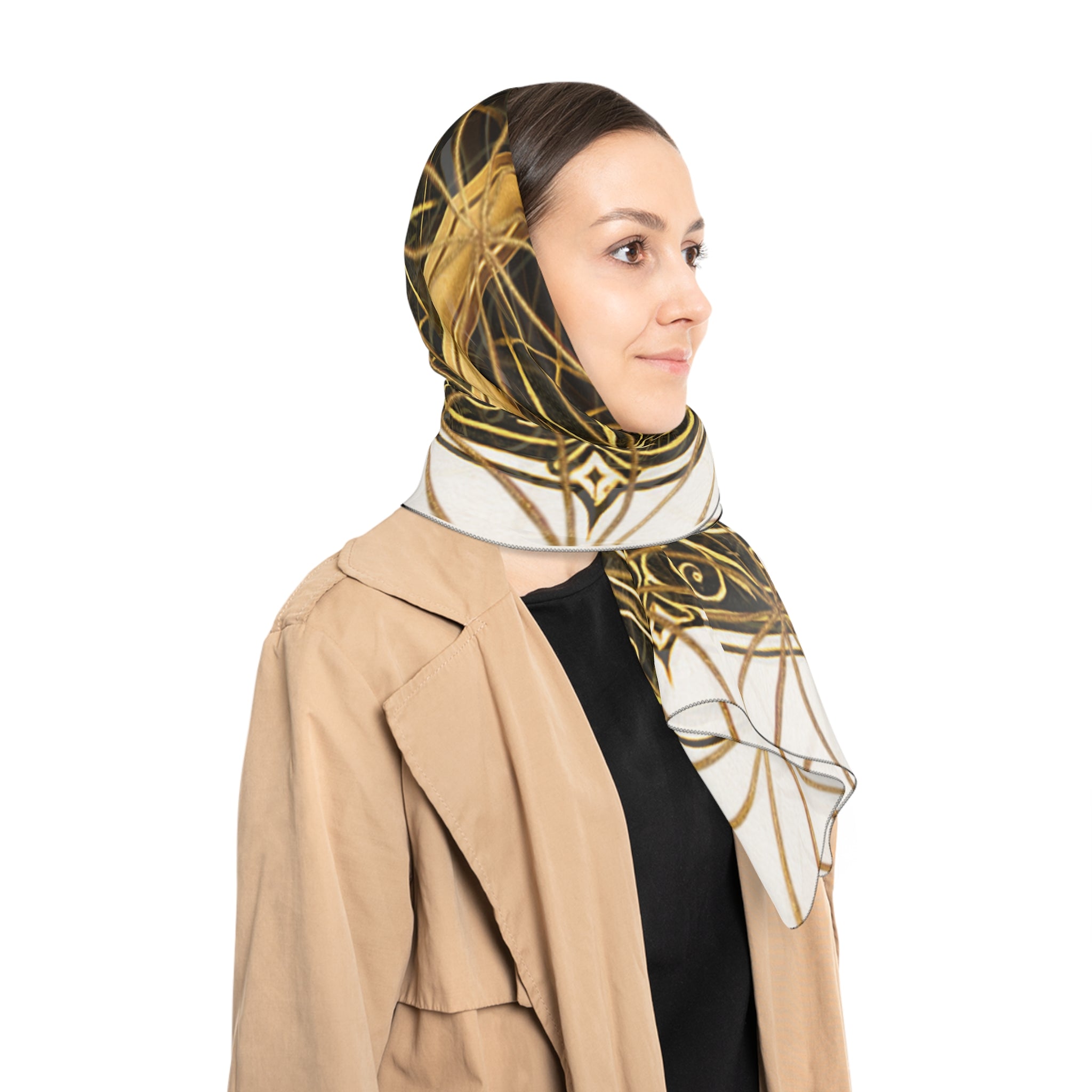 Bozz Queen Floral Poly Scarf - Elegant Fashion Accessory for Empowered Women