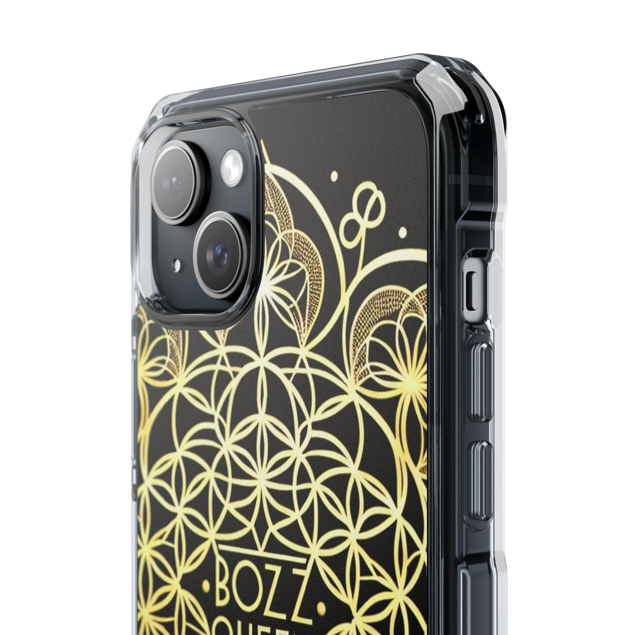 Magnetic Phone Case with Mandala Design, Boz Queen Protective Cover, Gift for Her, Bohemian Aesthetic, Unique Phone Accessory