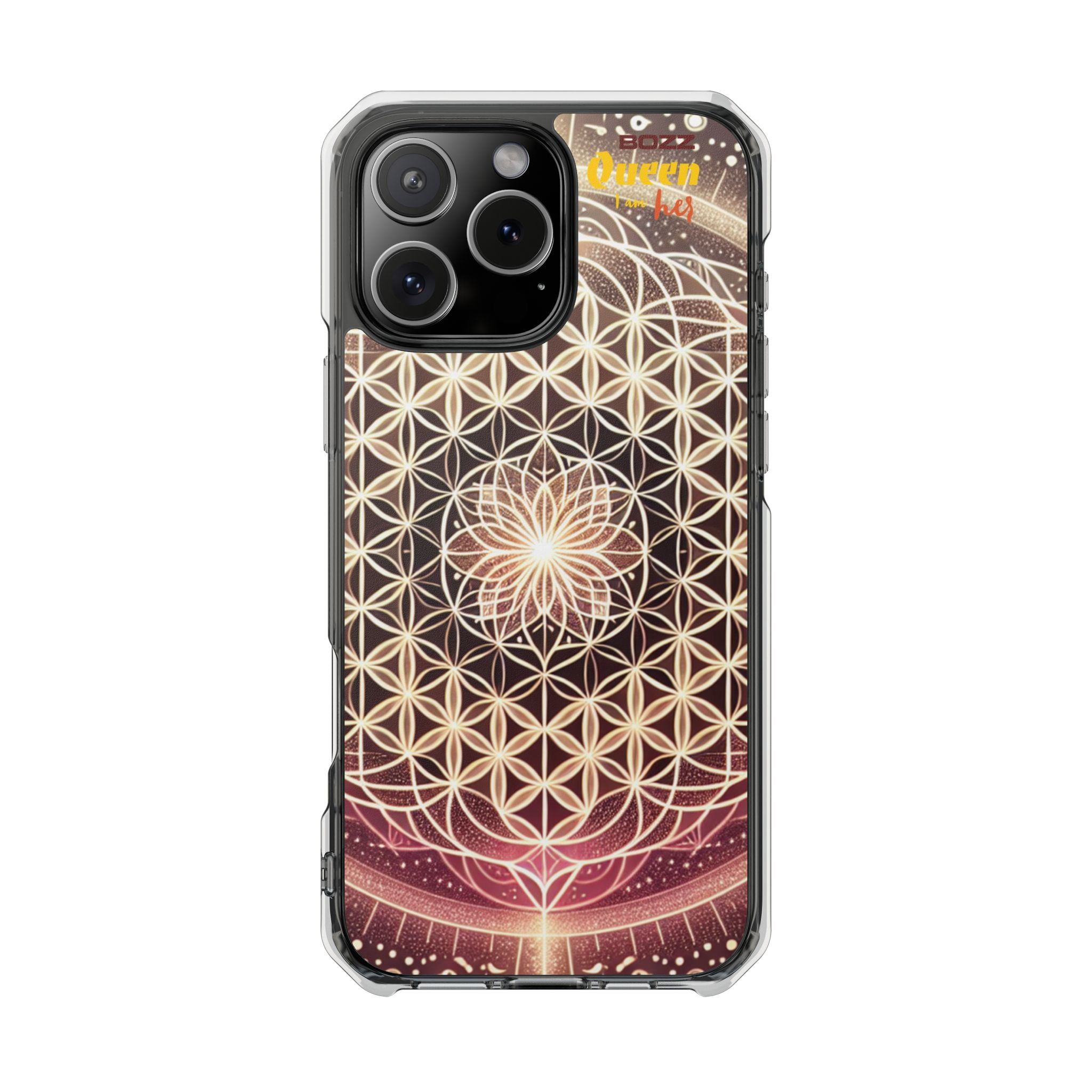 Magnetic Clear Impact Phone Cases, Protective Crystal Shells for Phone, Phone Accessories for Gift, Aura Design Case, Bohemian Style [...]