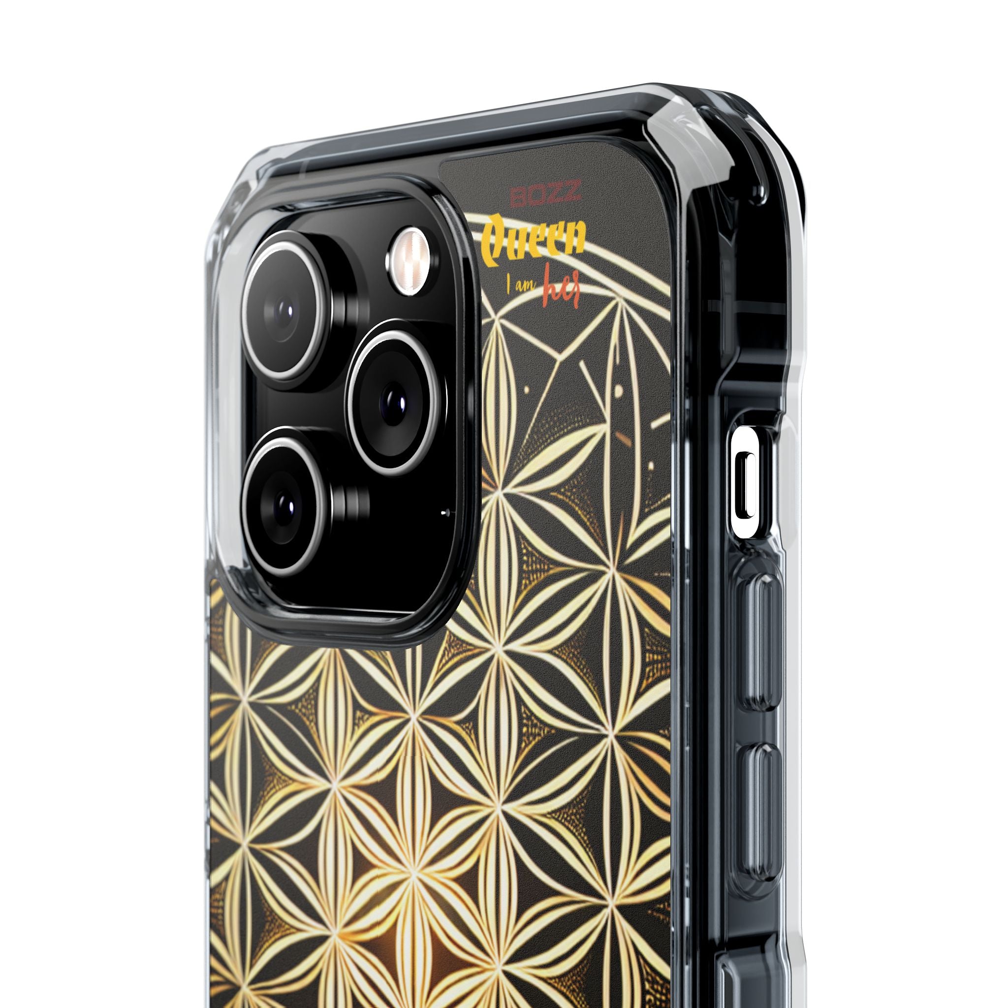 Flower of Life Magnetic Clear Case, Personalized Phone Case, Protective Impact Case, Gift for Him or Her, Boho Phone Accessories