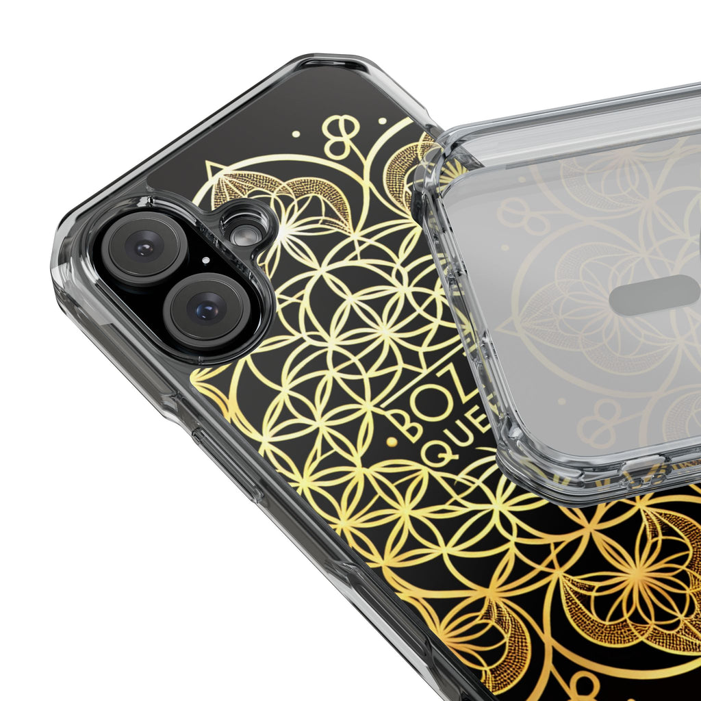 Magnetic Phone Case with Mandala Design, Boz Queen Protective Cover, Gift for Her, Bohemian Aesthetic, Unique Phone Accessory