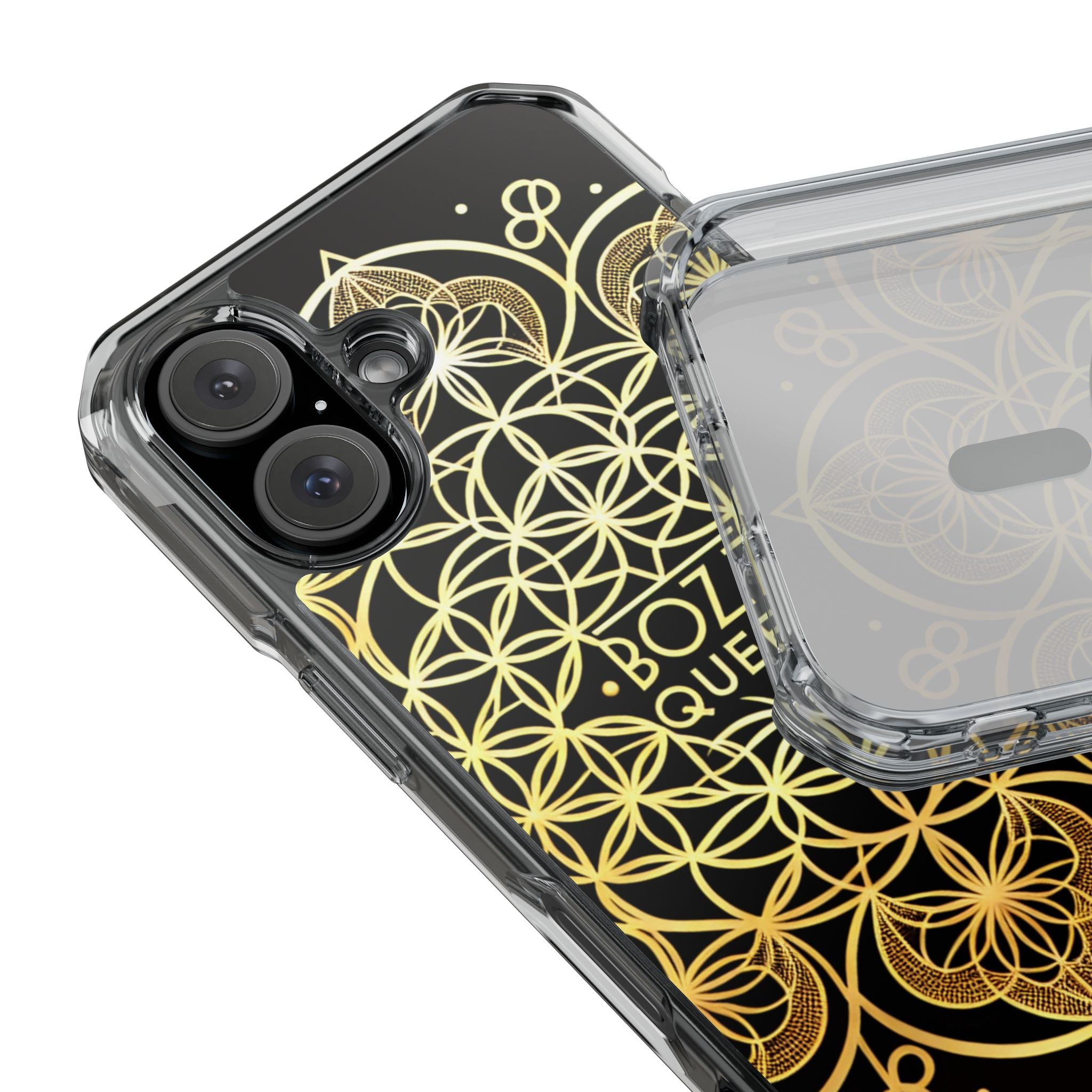 Magnetic Phone Case with Mandala Design, Boz Queen Protective Cover, Gift for Her, Bohemian Aesthetic, Unique Phone Accessory