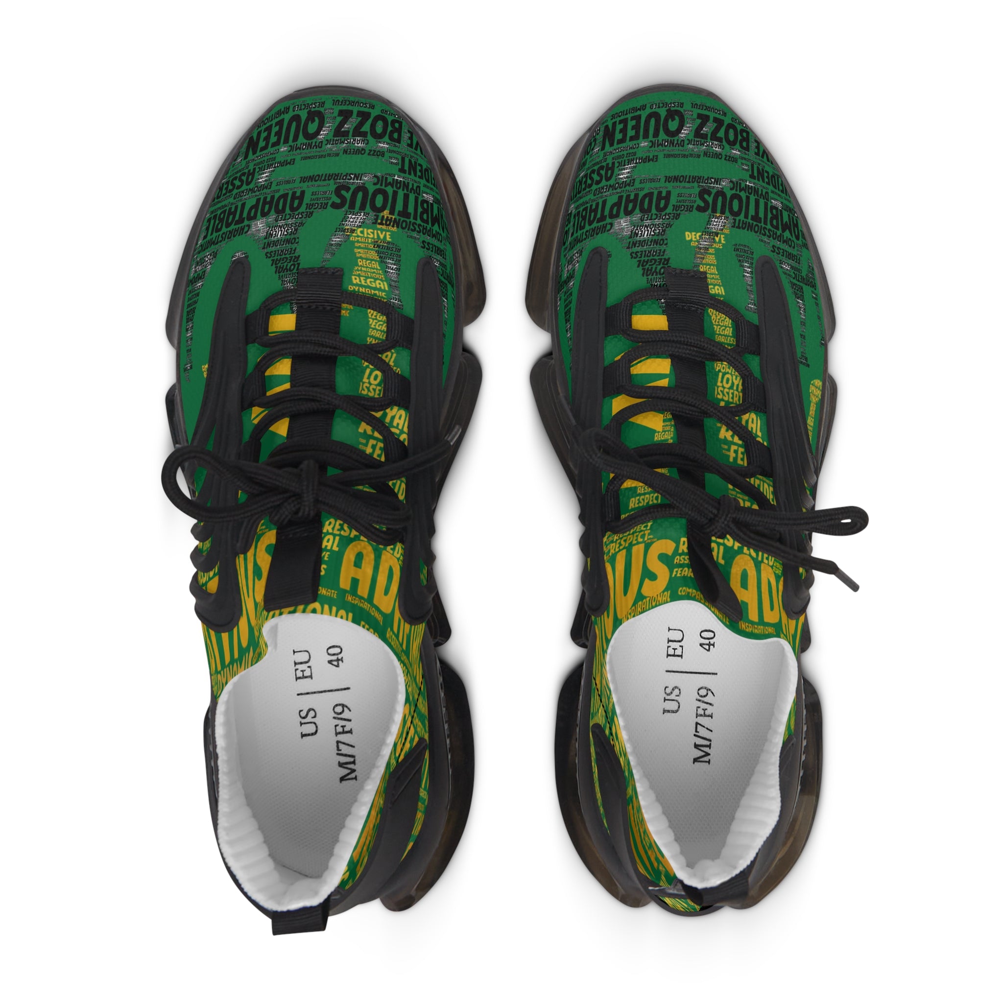 I AM Series Dark Green Women's Mesh Sneakers - Lightweight Athletic Shoes