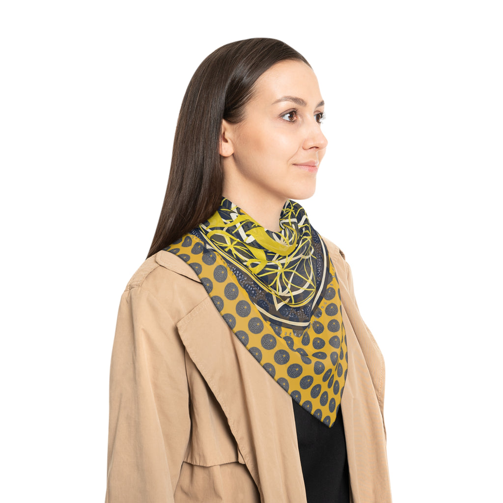 BOZZ QUEEN Poly Scarf | Geometric Print Luxury Accessory