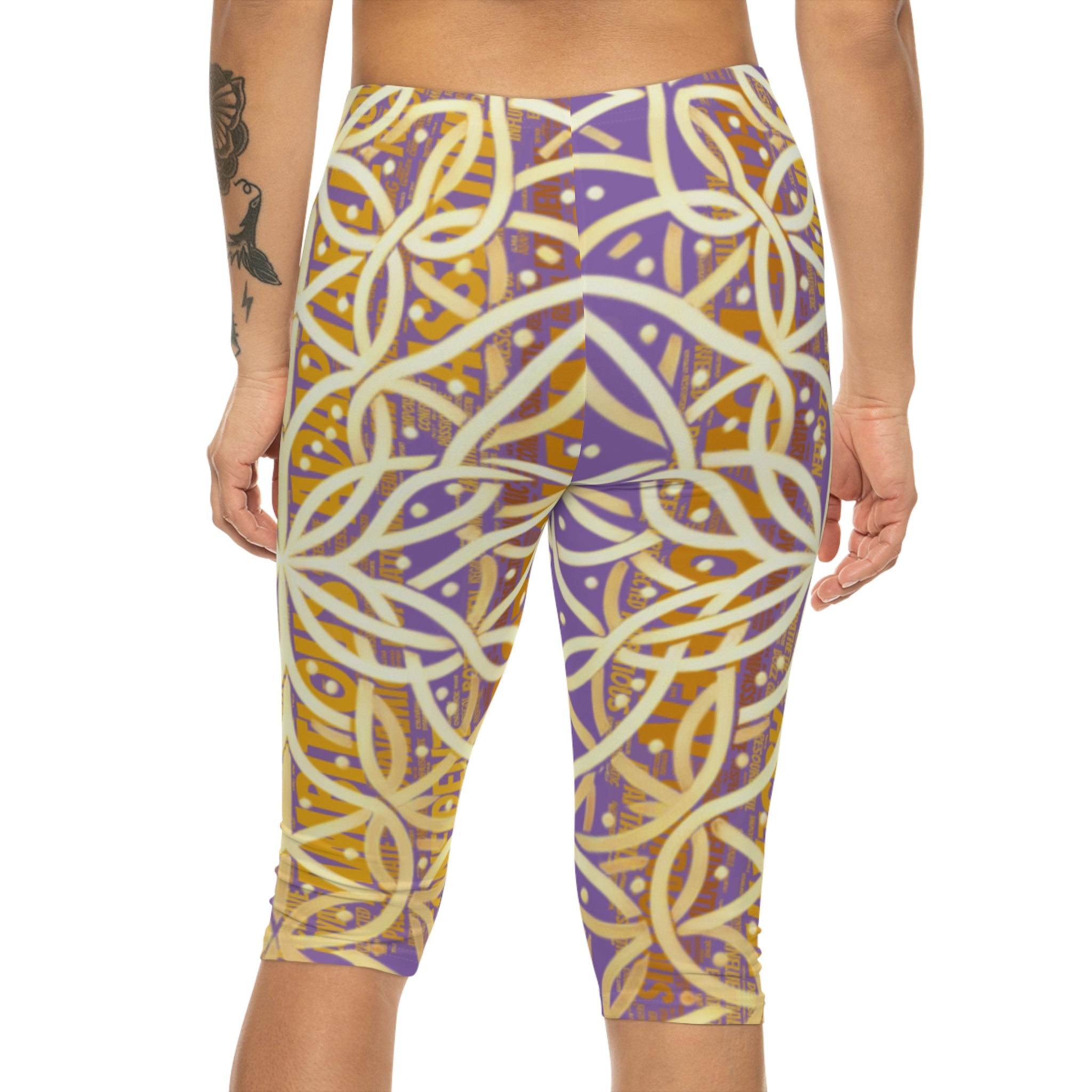 Light Purple Chic Women's Capri Leggings - Stylish Yoga Pants & Activewear