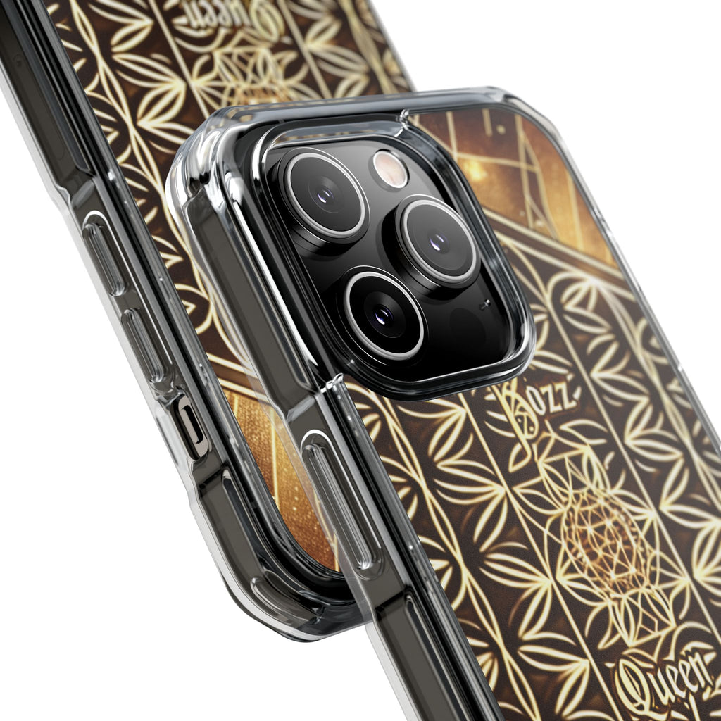 Magnetic Phone Case, Bozz Queen Case, Unique Clear Case, Customizable Phone Cover, Perfect Gift for Her